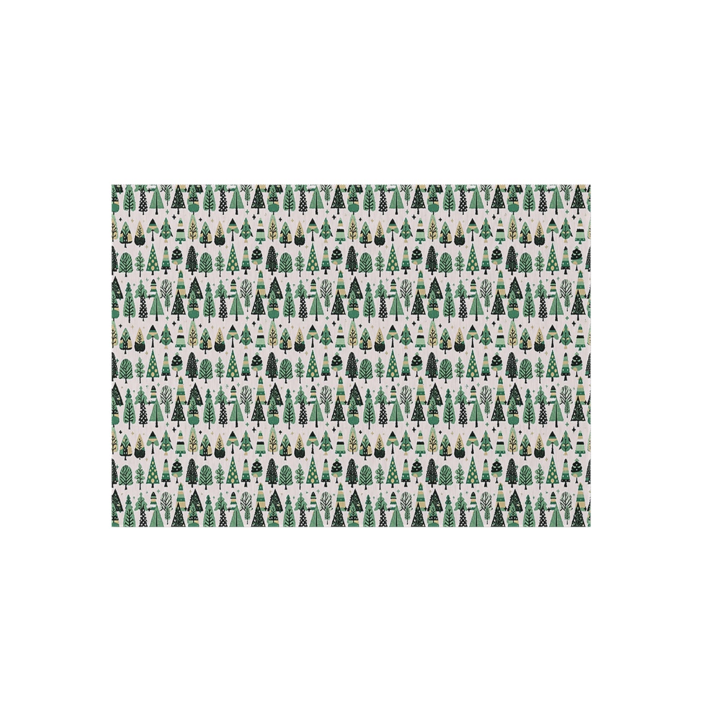 Mini Vintage Green Trees Outdoor Rug, 60" x 84"
