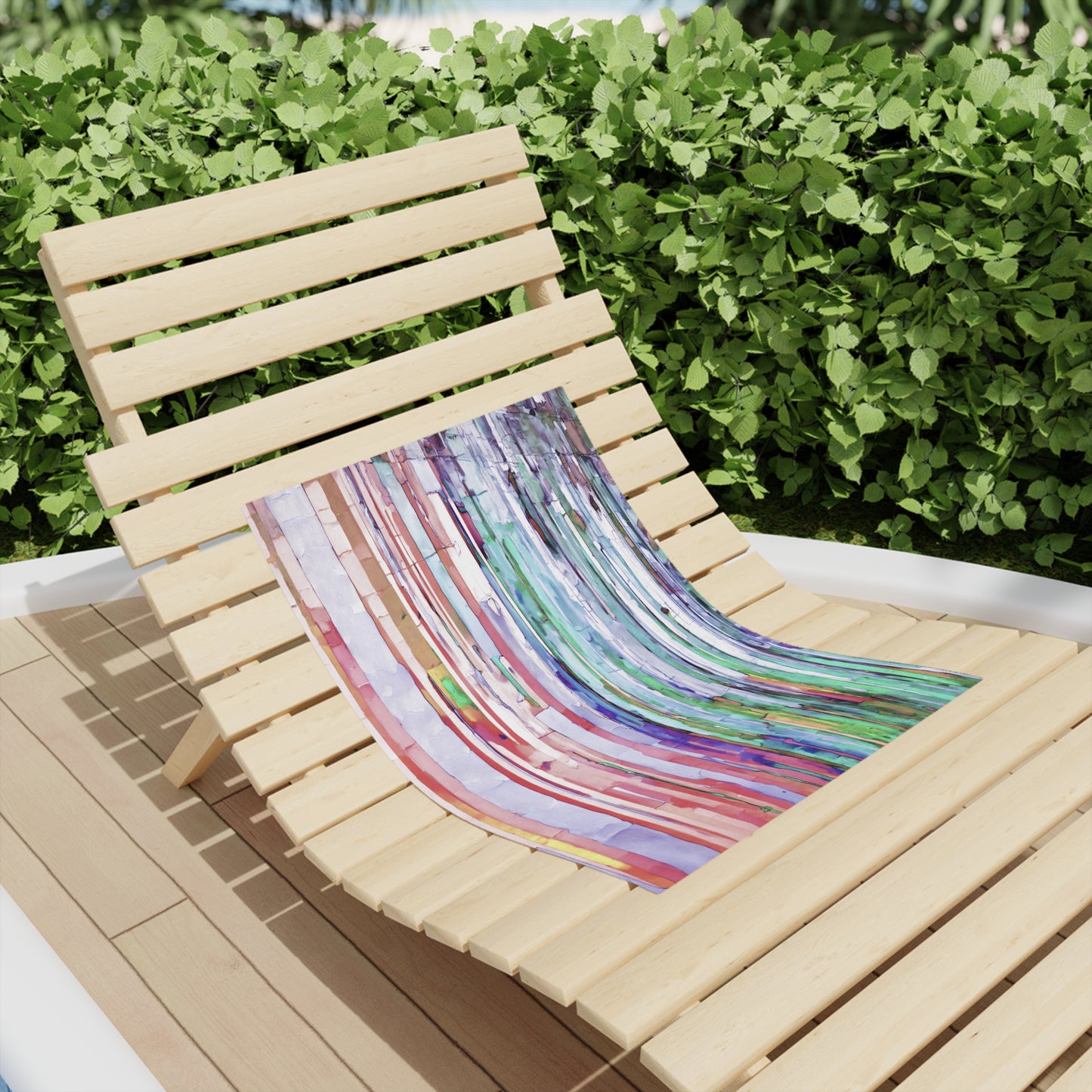 Striped Pastels Beach Towel, 18" x 27"