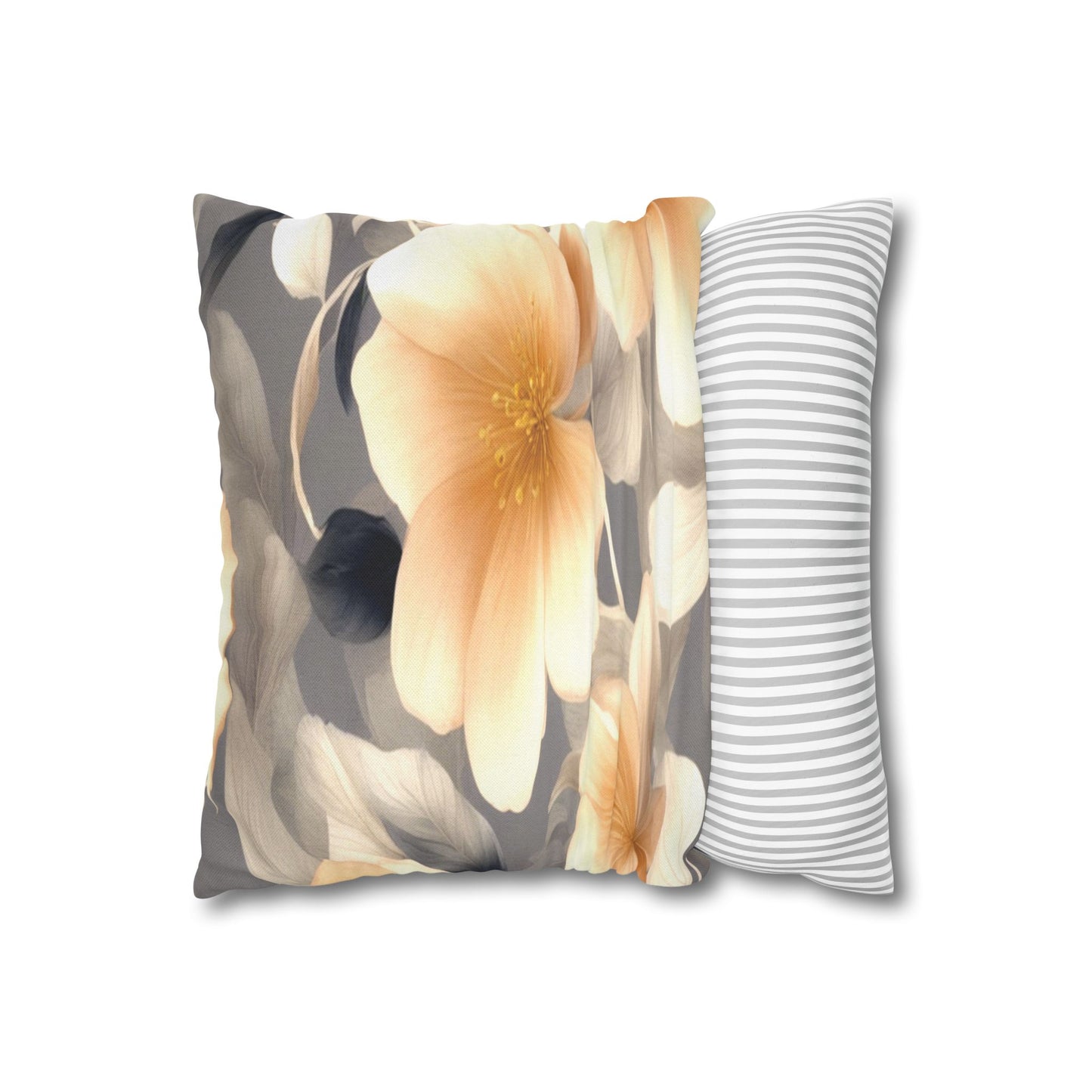 Soft Blossom Floral Bunch Spun Polyester Square Pillowcase, 14" x 14"