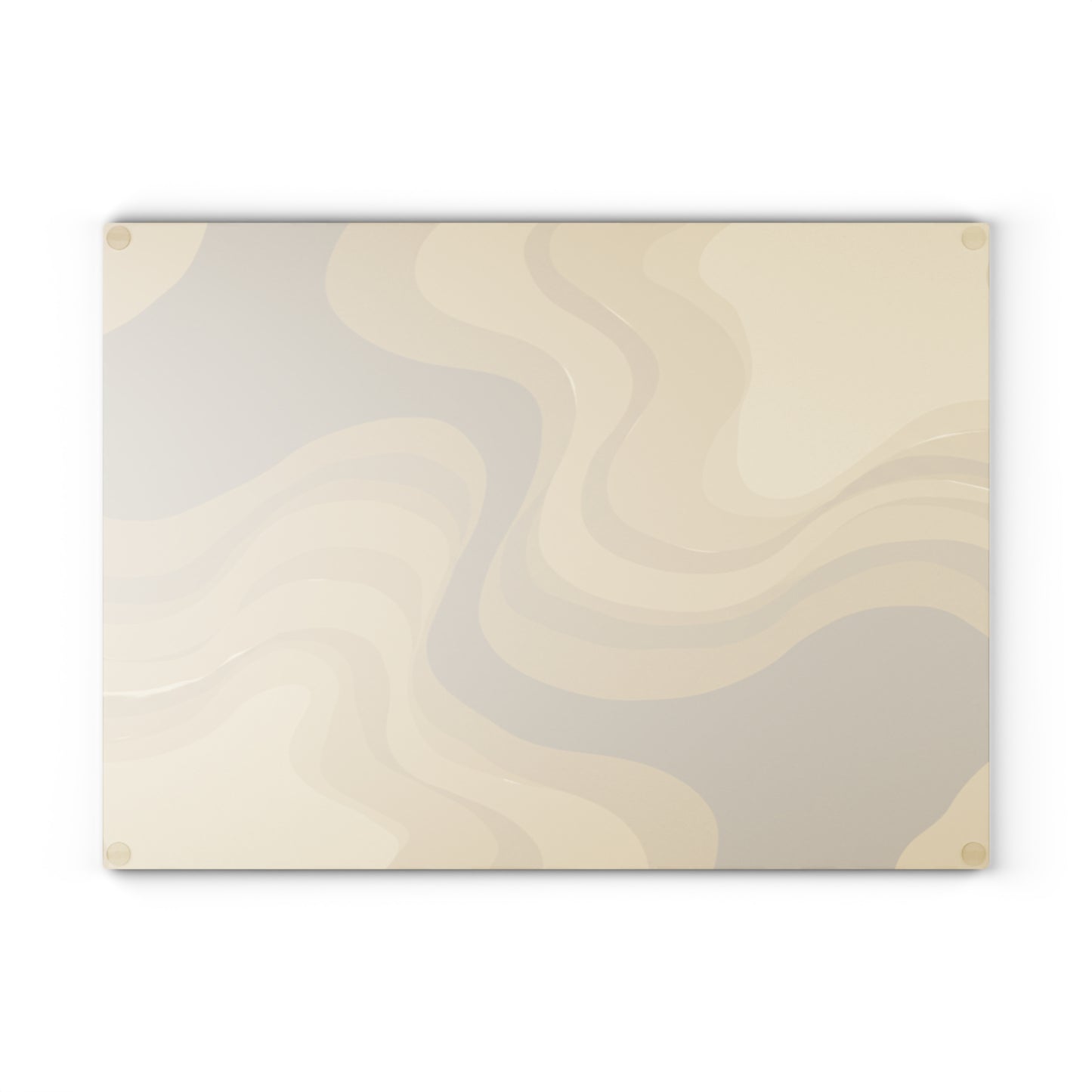 Brown Wavey Glass Cutting Board, 11" x 15"