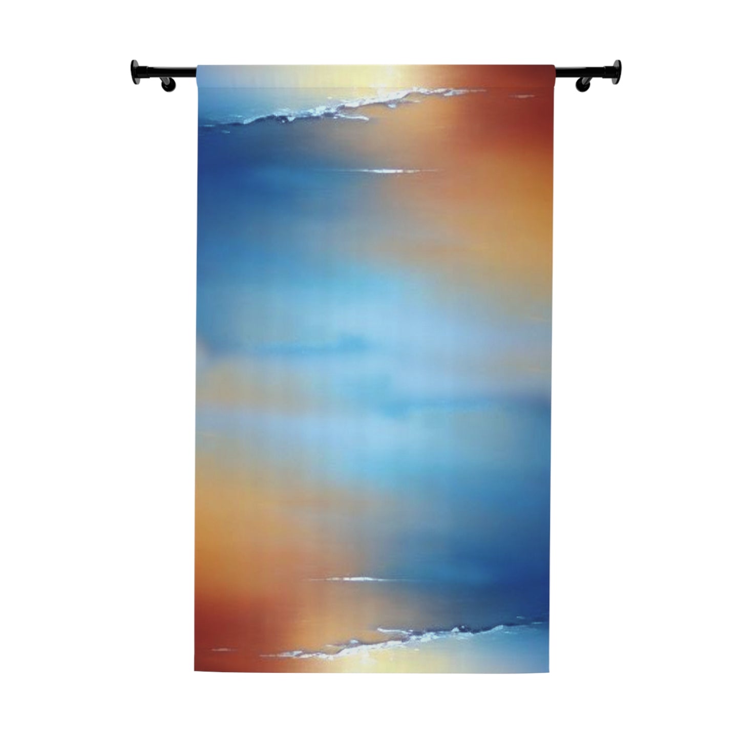 Blue Sea Red Orange Fog, 50" x 84", blackout