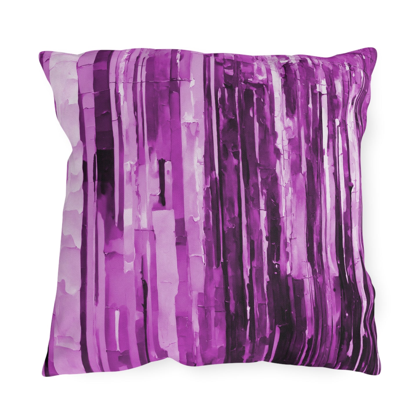 Striped Powder Lavender Fade 18" x 18" Outdoor Pillow