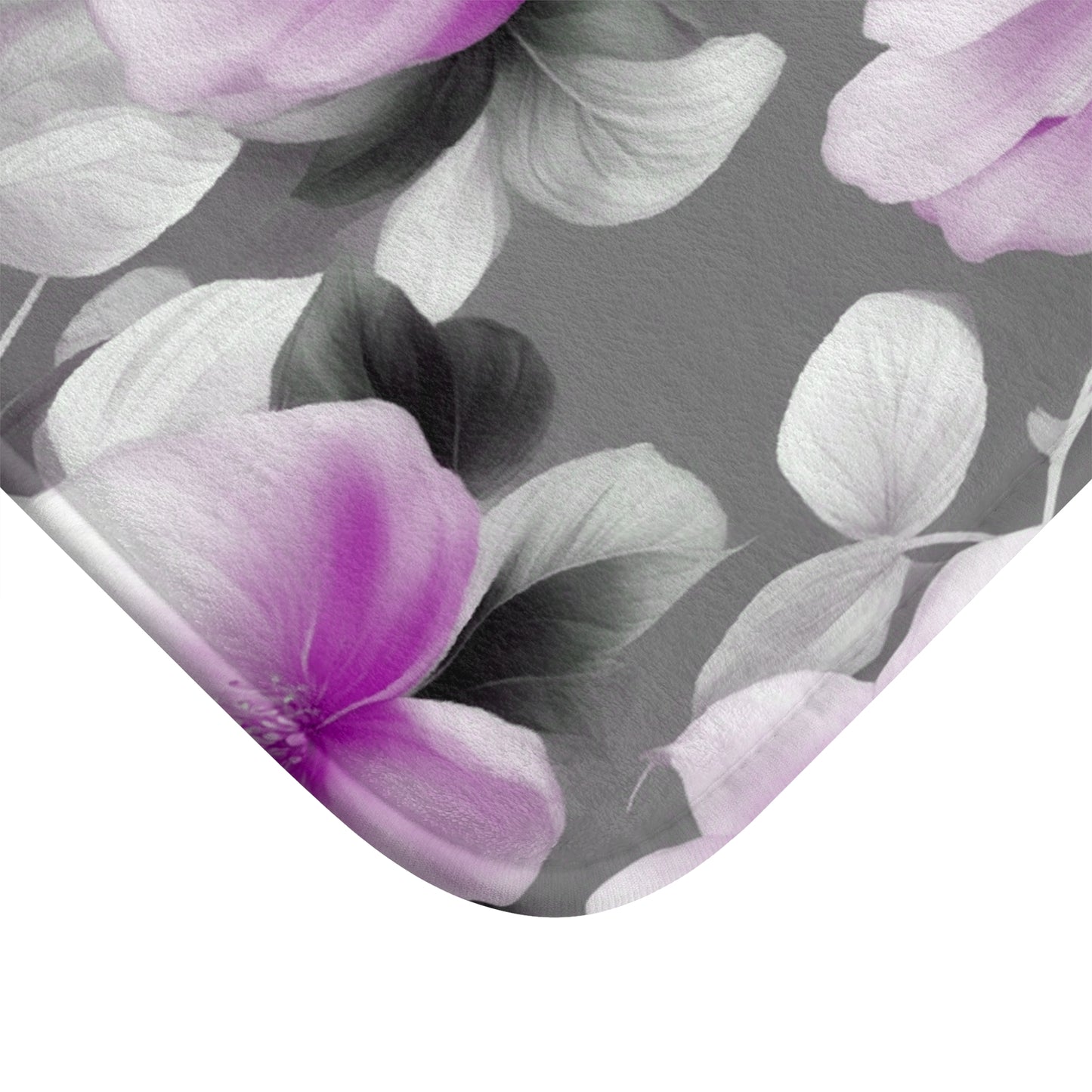 Purple Blossom Floral Bunch 24" x 17" Bath Mat