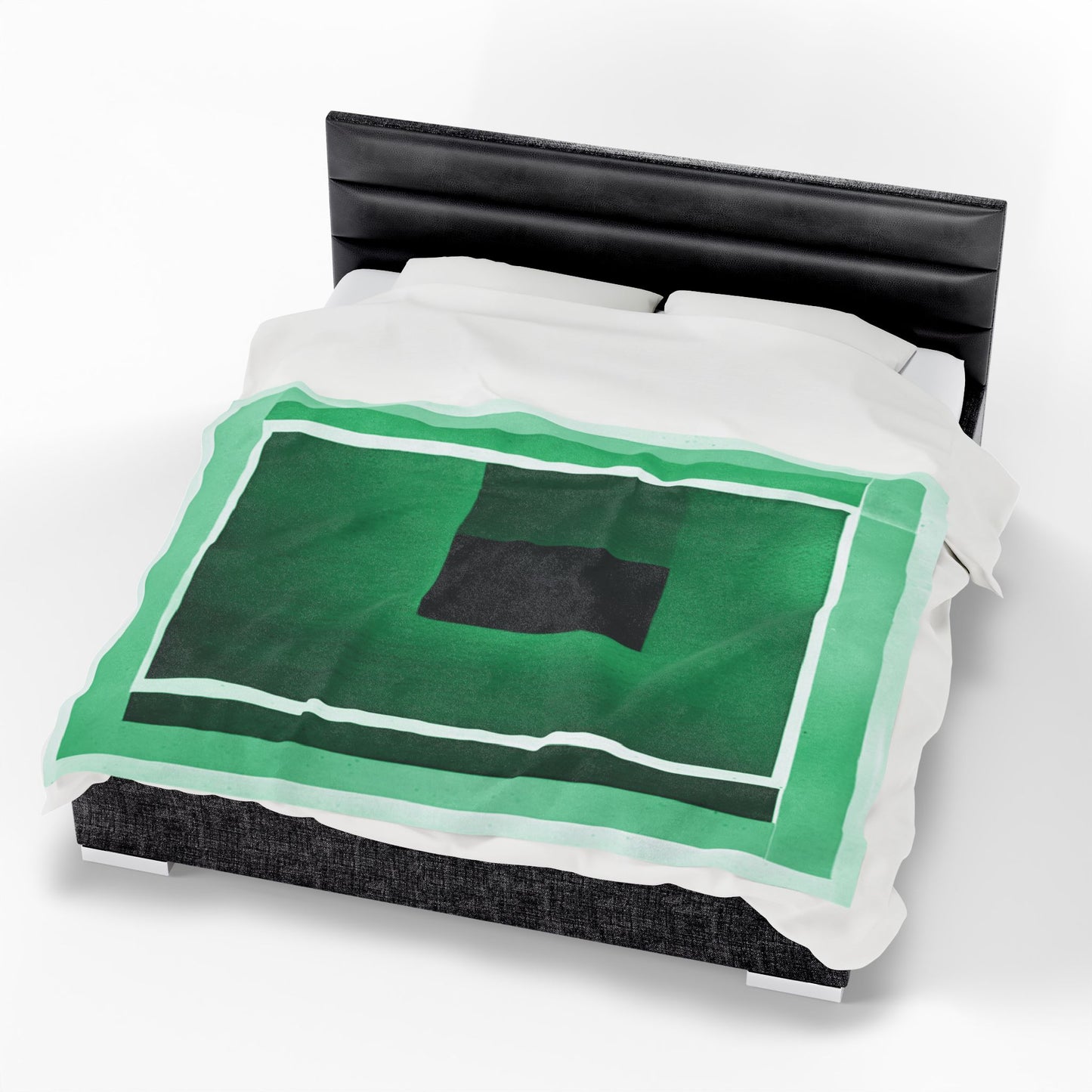 Mint Shadow Velveteen Plush Blanket, 60" x 80"