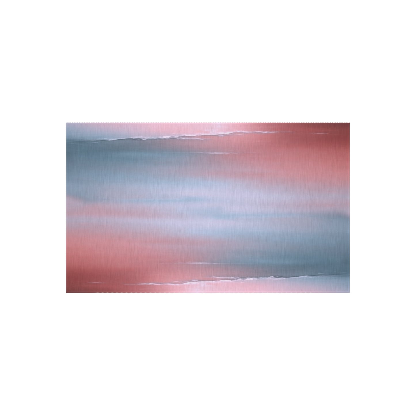 Gray Sea Pink Fog Outdoor Rug, 36" x 60"