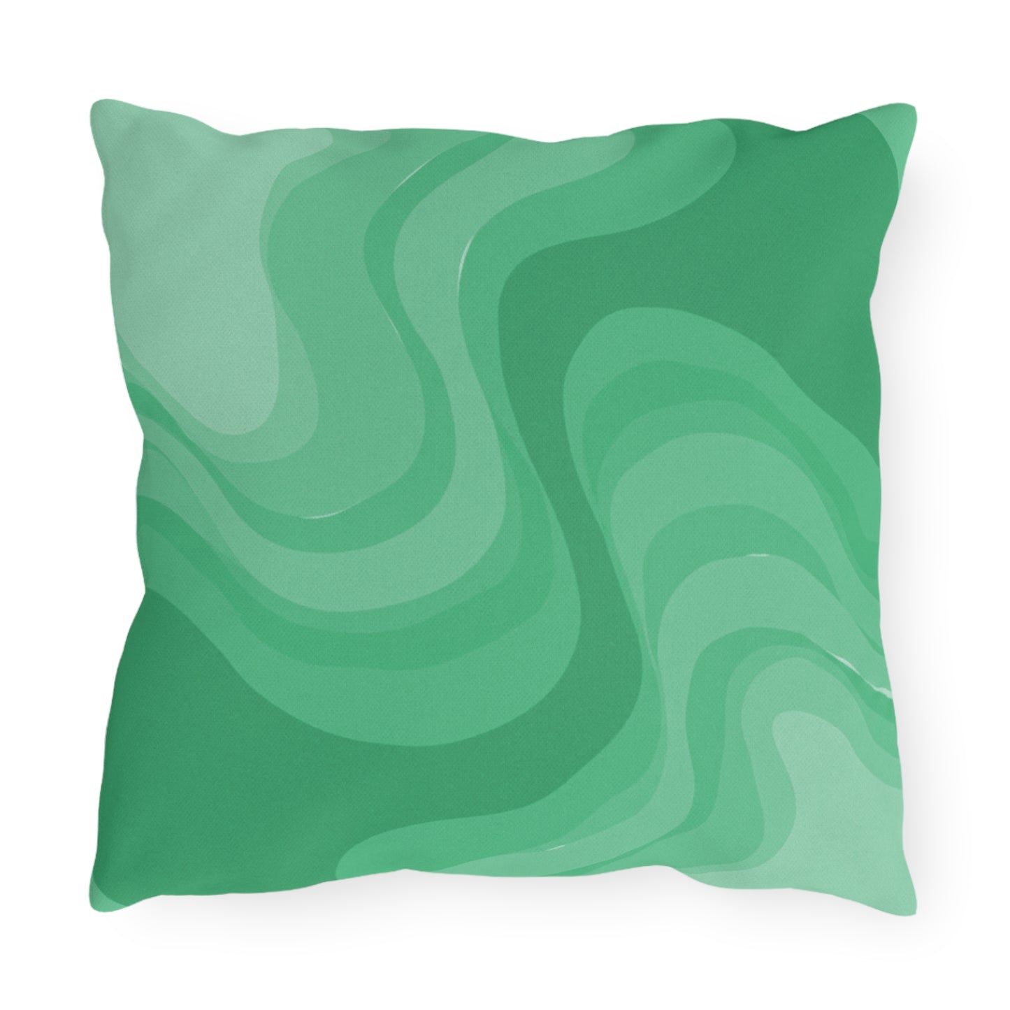 Mint Green Wavey 16" x 16" Outdoor Pillow