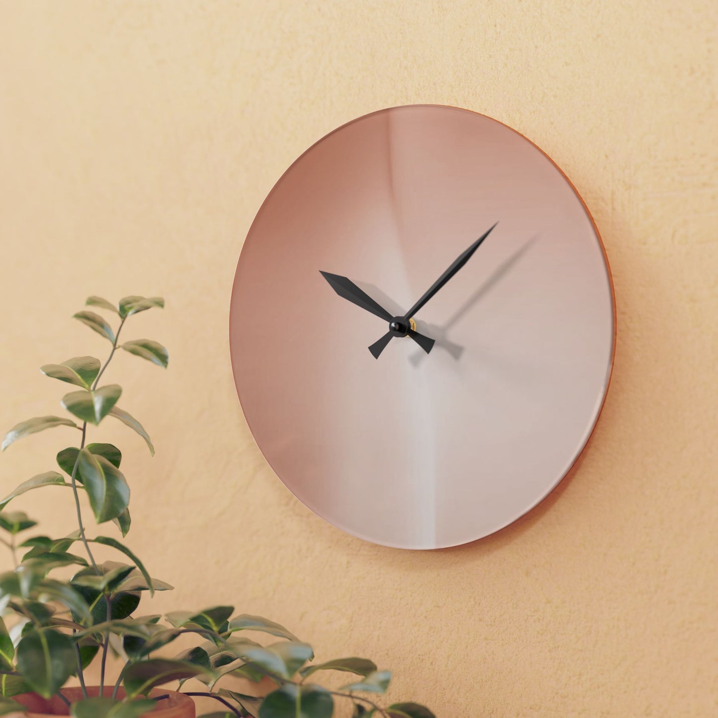 Soft Fade Acrylic Wall Clock, Round or Square, 10.75" x 10.75"