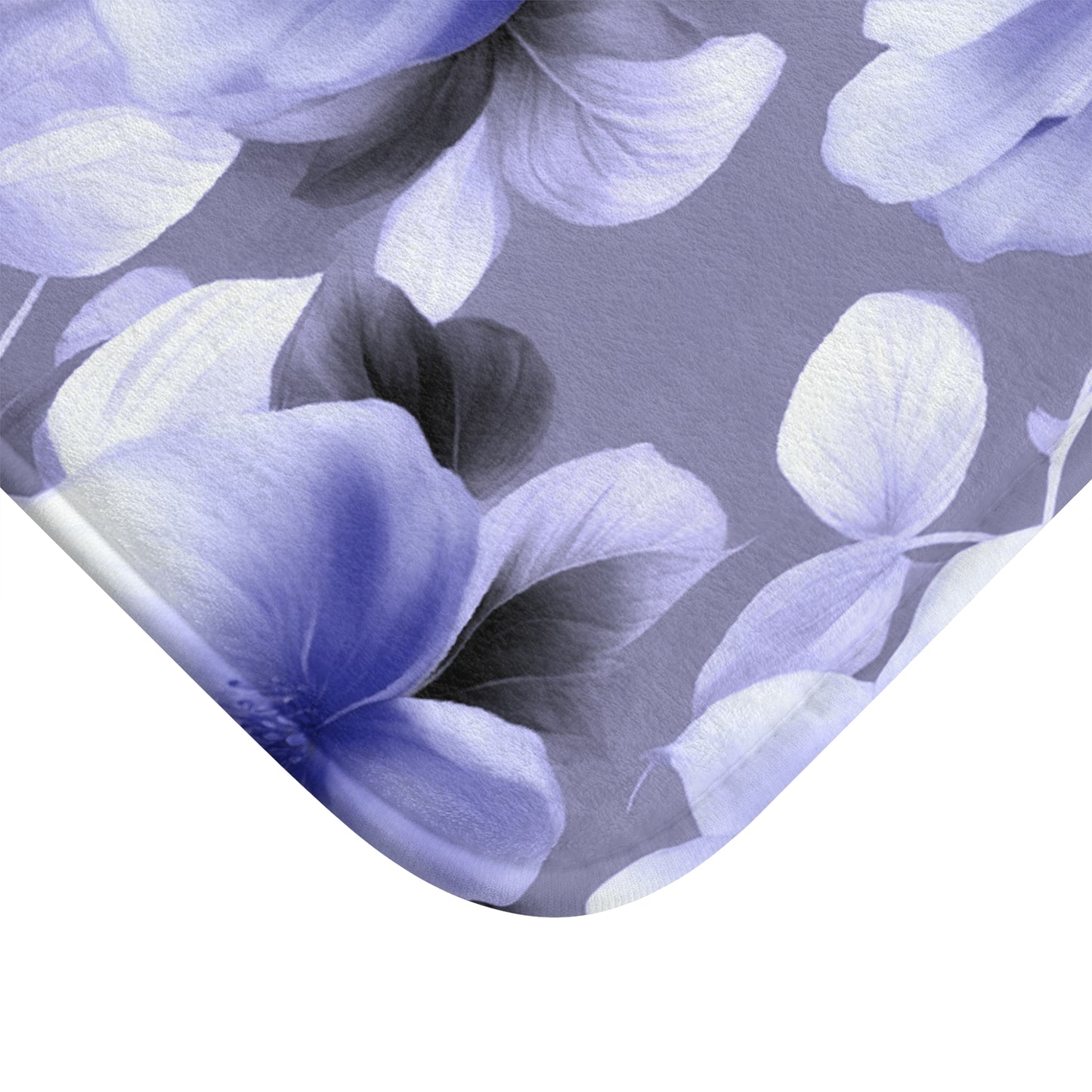 Indigo Blossom Floral Bunch 24" x 17" Bath Mat