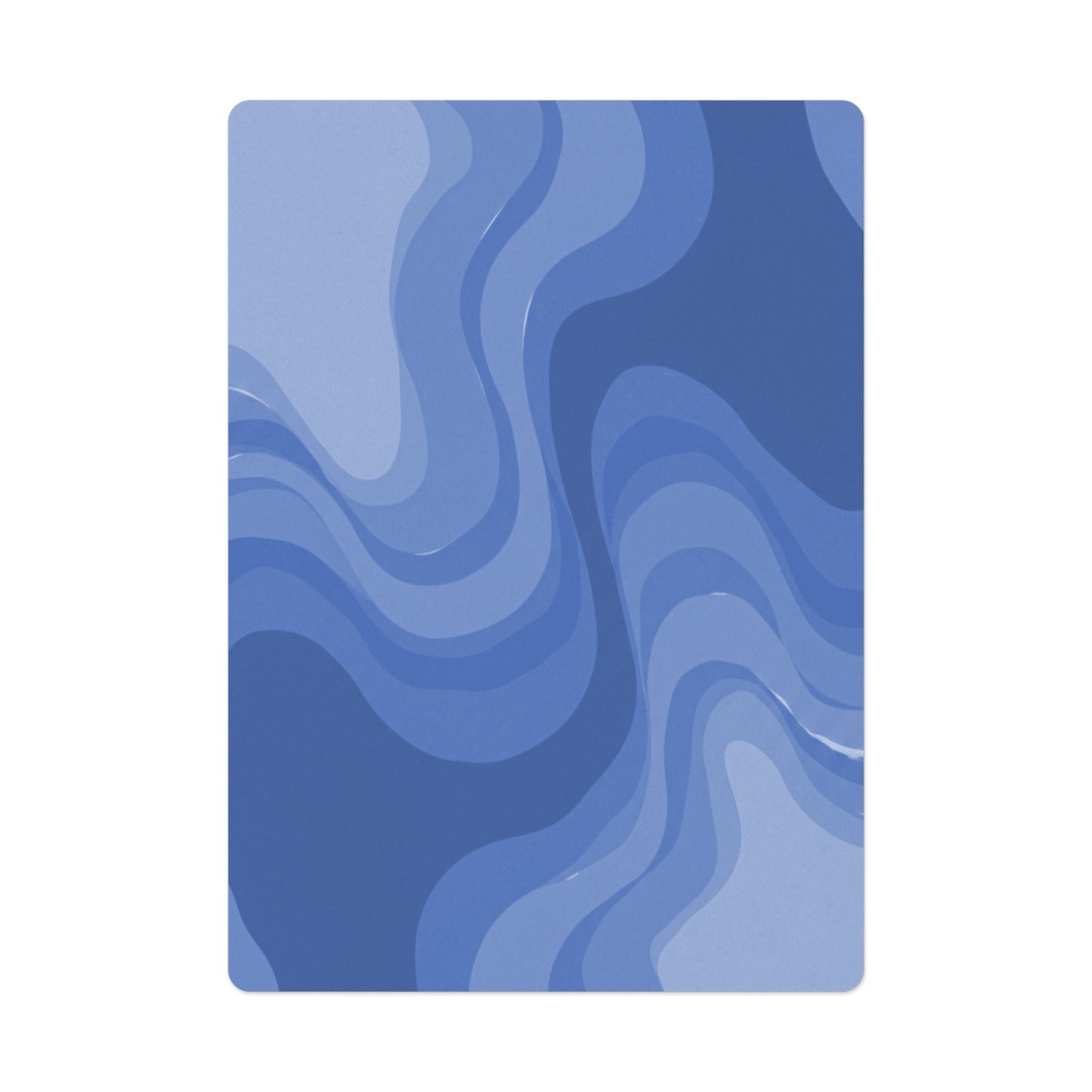 Deep Blue Wavey Poker Cards