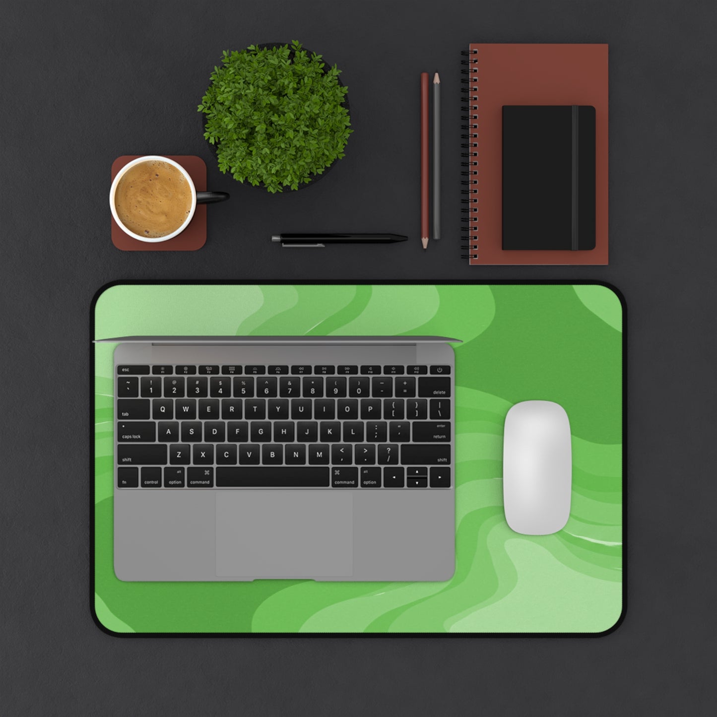 Greenie Meanie Wavey 12" x 18" Desk Mat