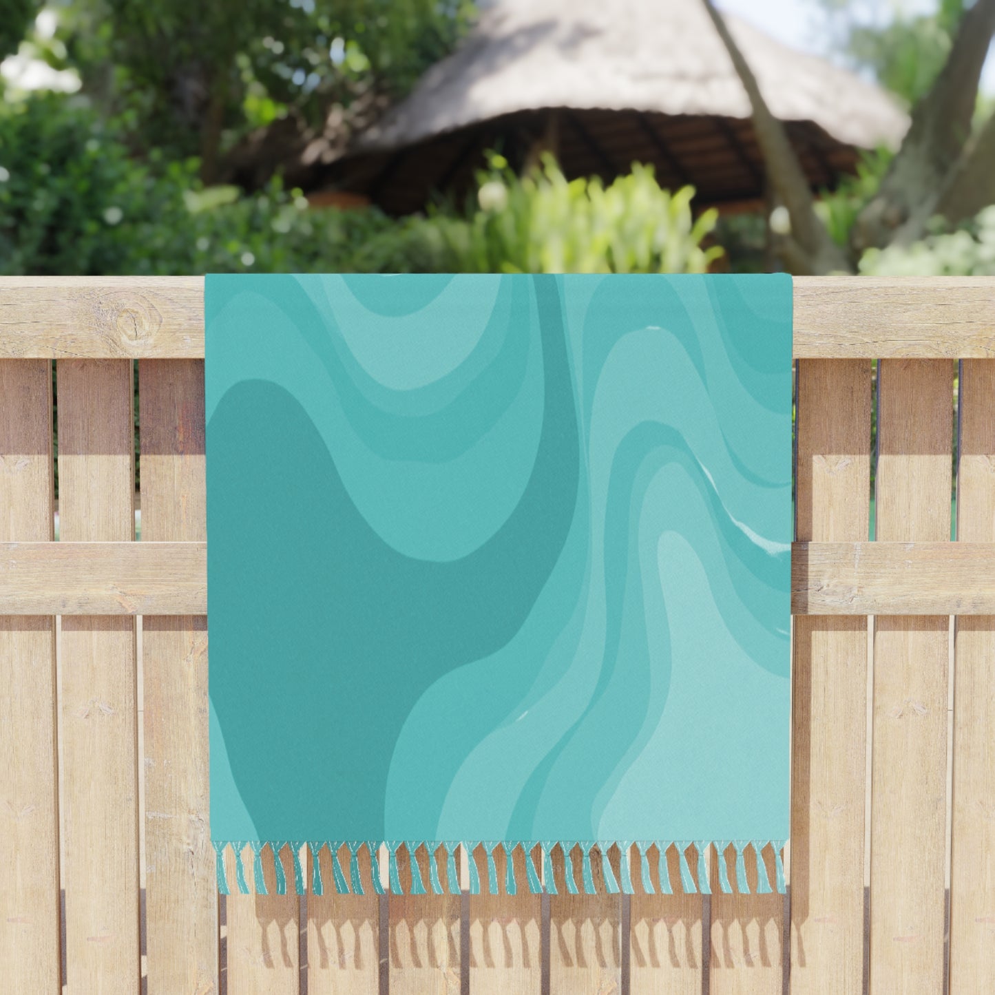 Tif Green Wavey 38" × 81" Boho Beach Cloth