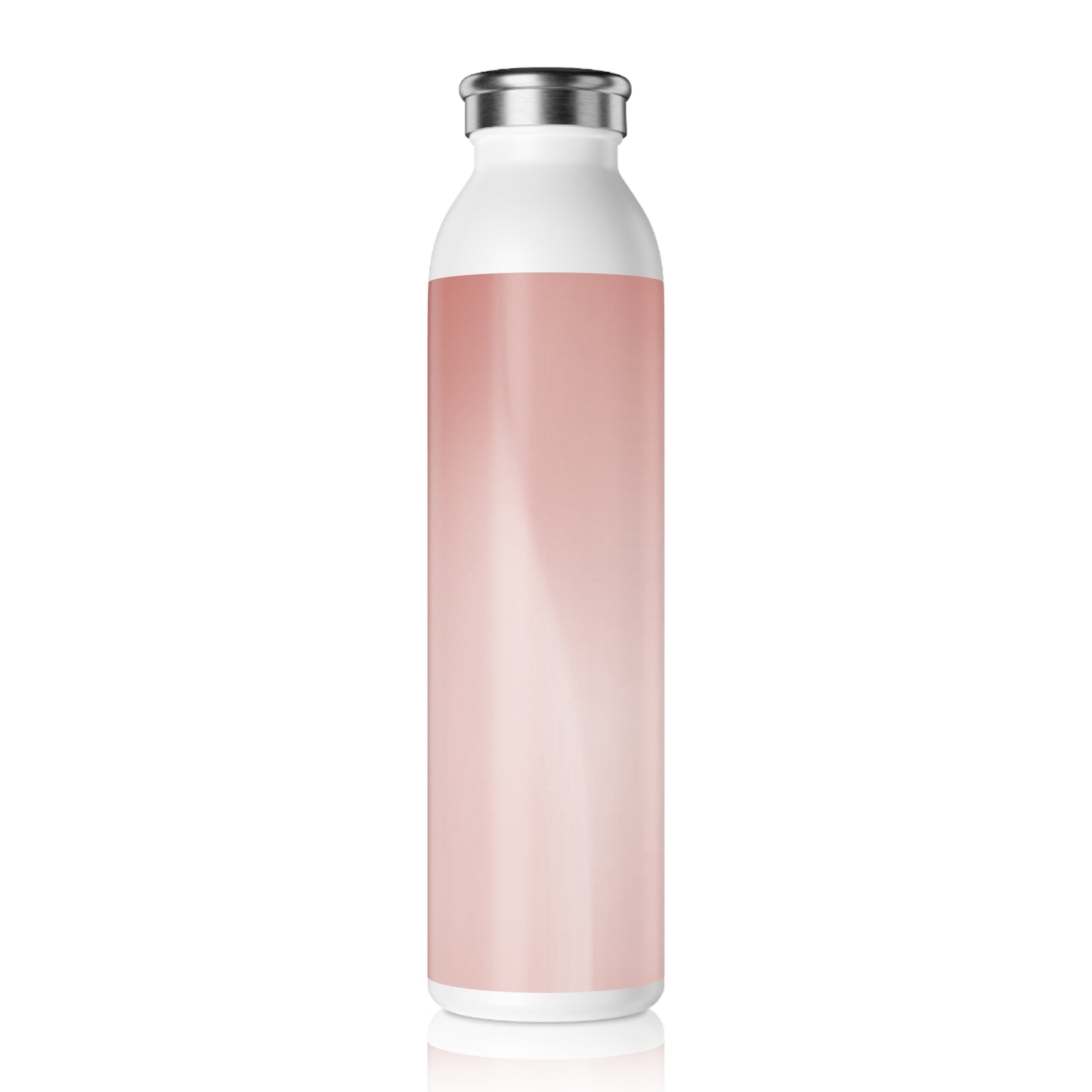 Rose Red Fade Slim Water Bottle, 20 oz White