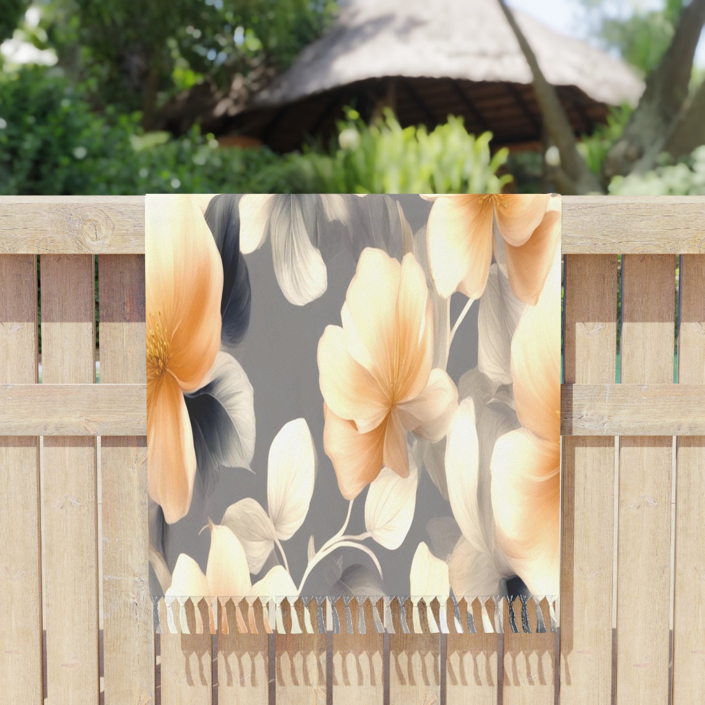 Soft Blossom Floral Bunch 38" × 81" Boho Beach Cloth