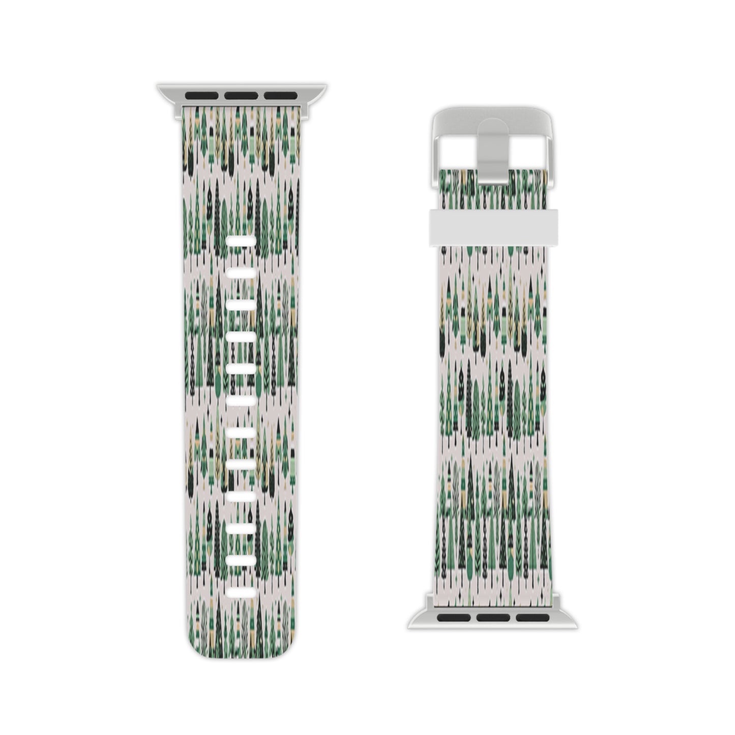 Mini Vintage Green Trees Watch Band for Apple Watch 7.5x.75/38-40mm/7.5x.75/42-44mm