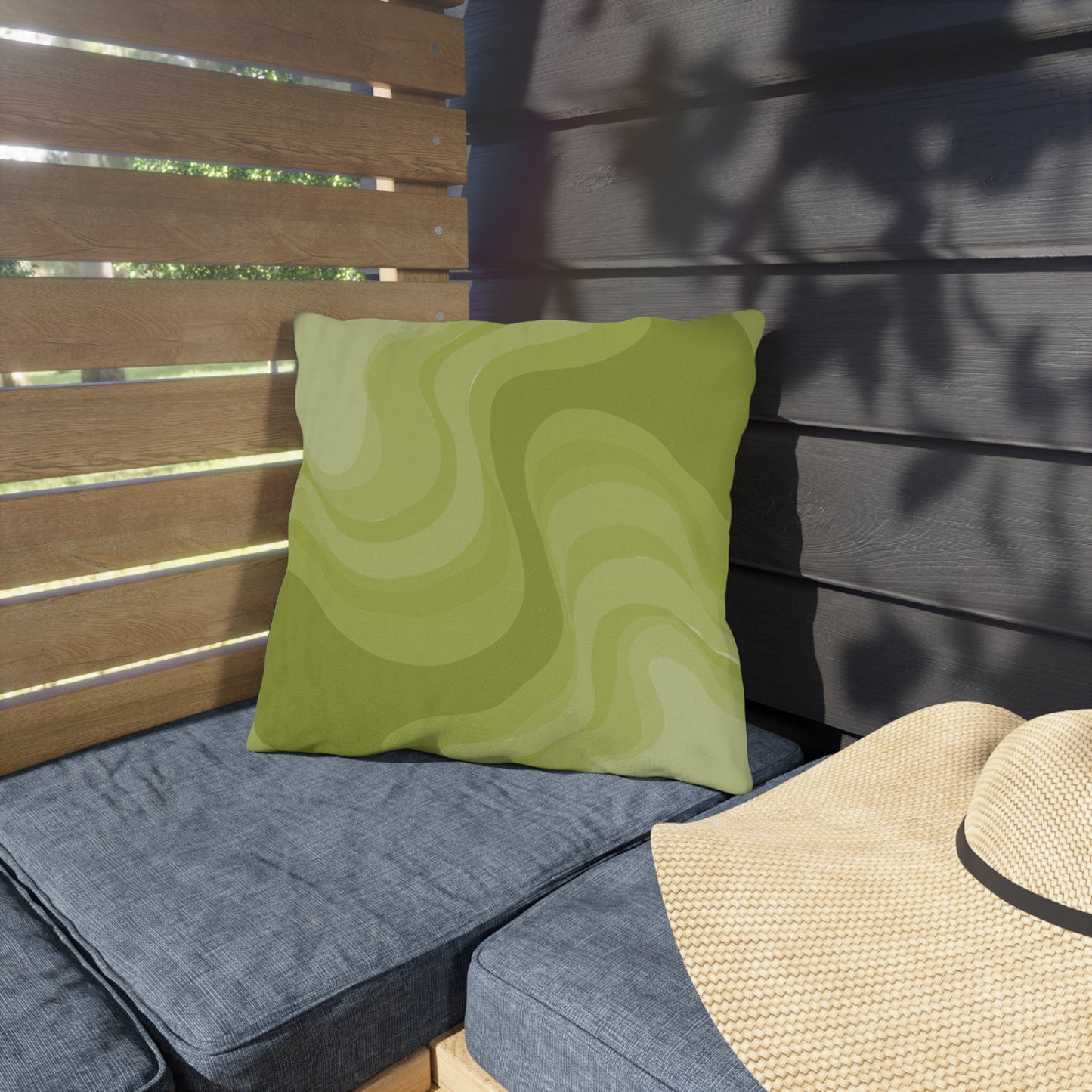 Lemon Wavey 16" x 16" Outdoor Pillow