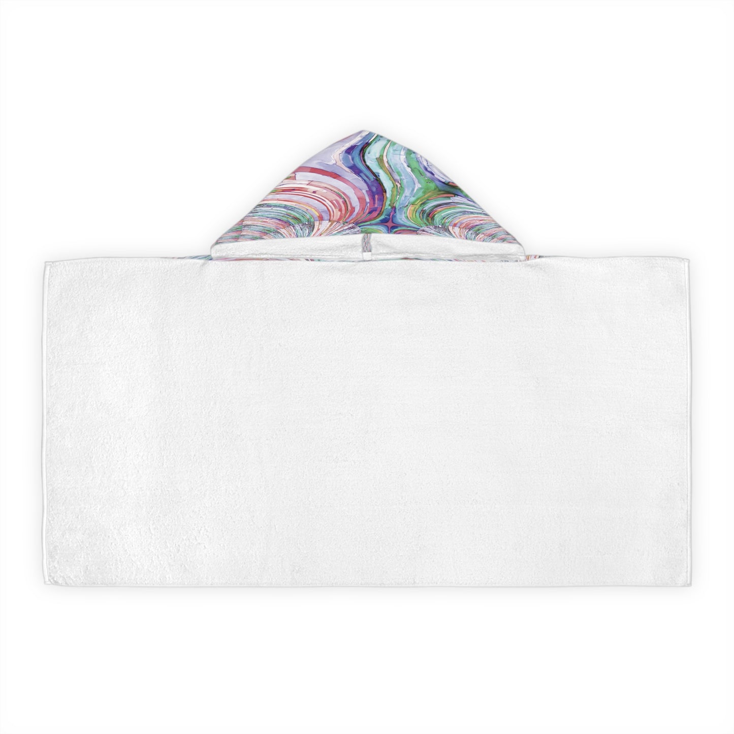 Uzi Spiral Pastels Youth Hooded Towel, 24" x 48"