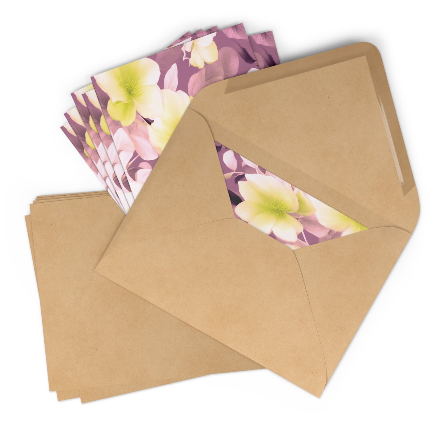 Lemon Blossom Floral Bunch Postcards (7 pcs)