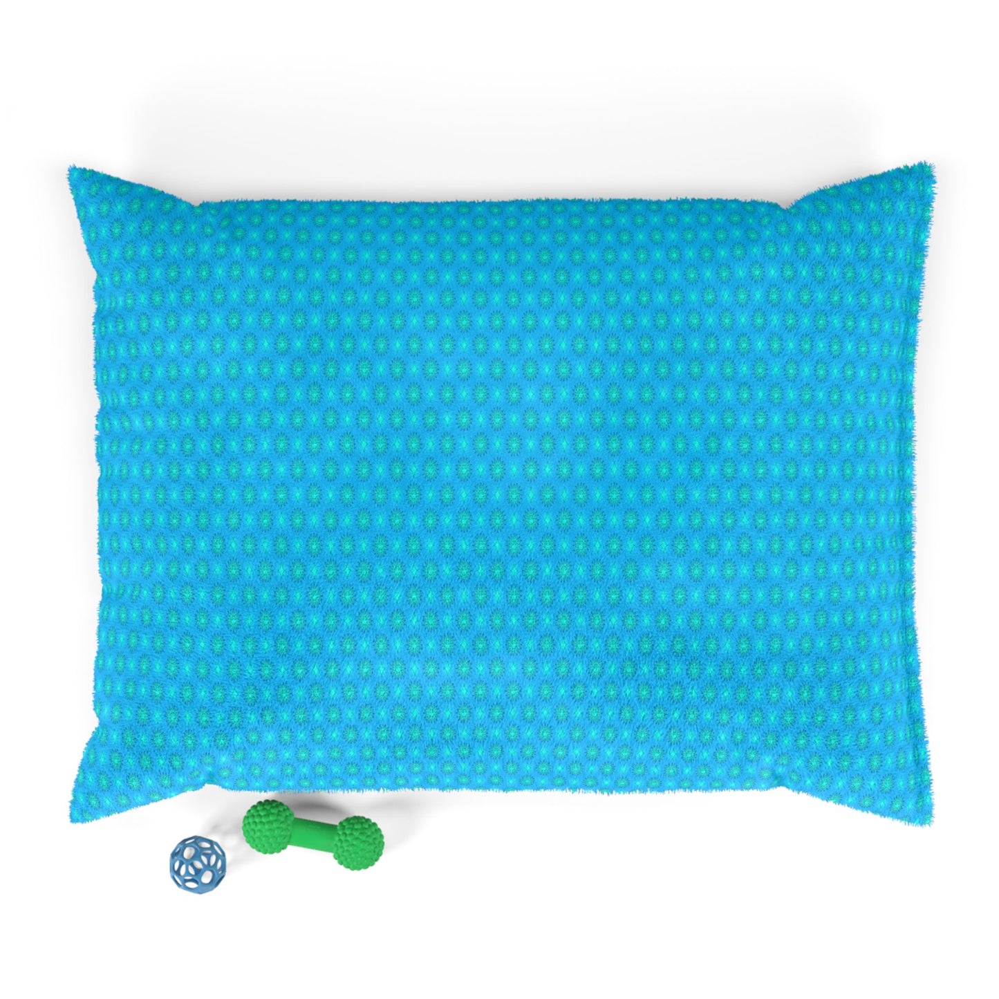 Light Blue Star-crossed Bodies Pet Bed, 40" × 30"