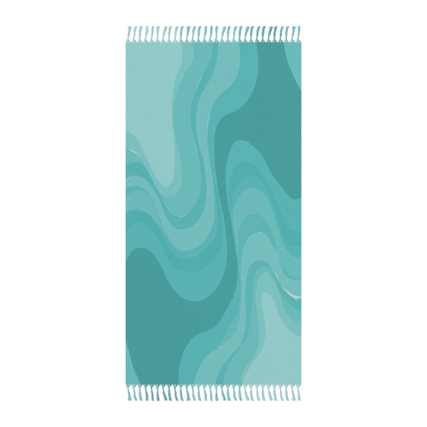Tif Green Wavey 38" × 81" Boho Beach Cloth