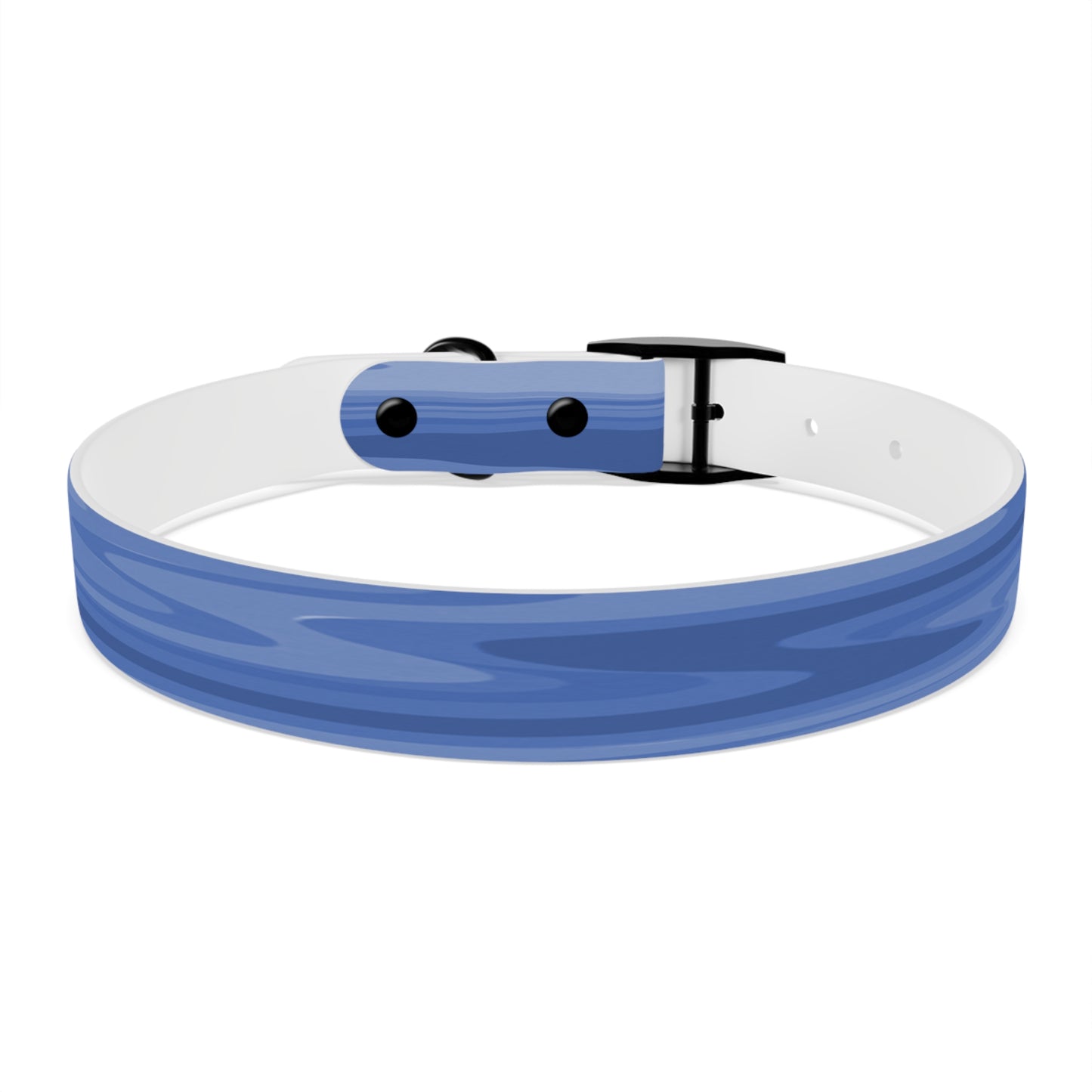 Deep Blue Wavey Large Dog Collar
