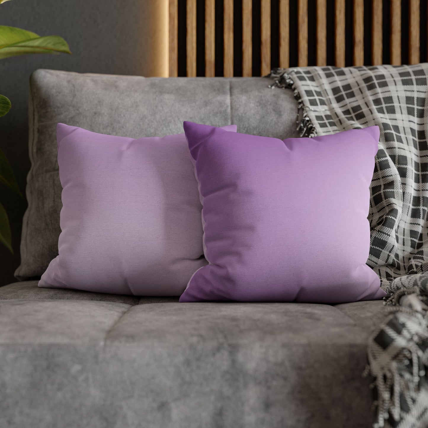 Soft Lavender Fade Spun Polyester Square Pillowcase, 14" x 14"