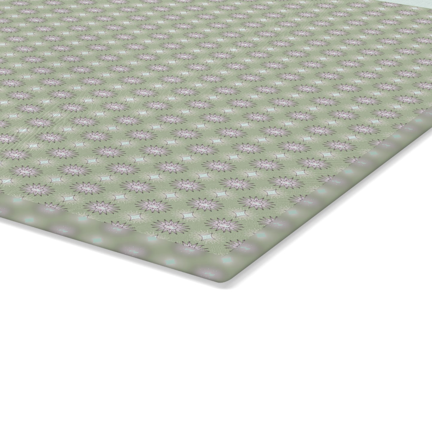 Olive Star-crossed Bodies Glass Cutting Board, 11" x 15"