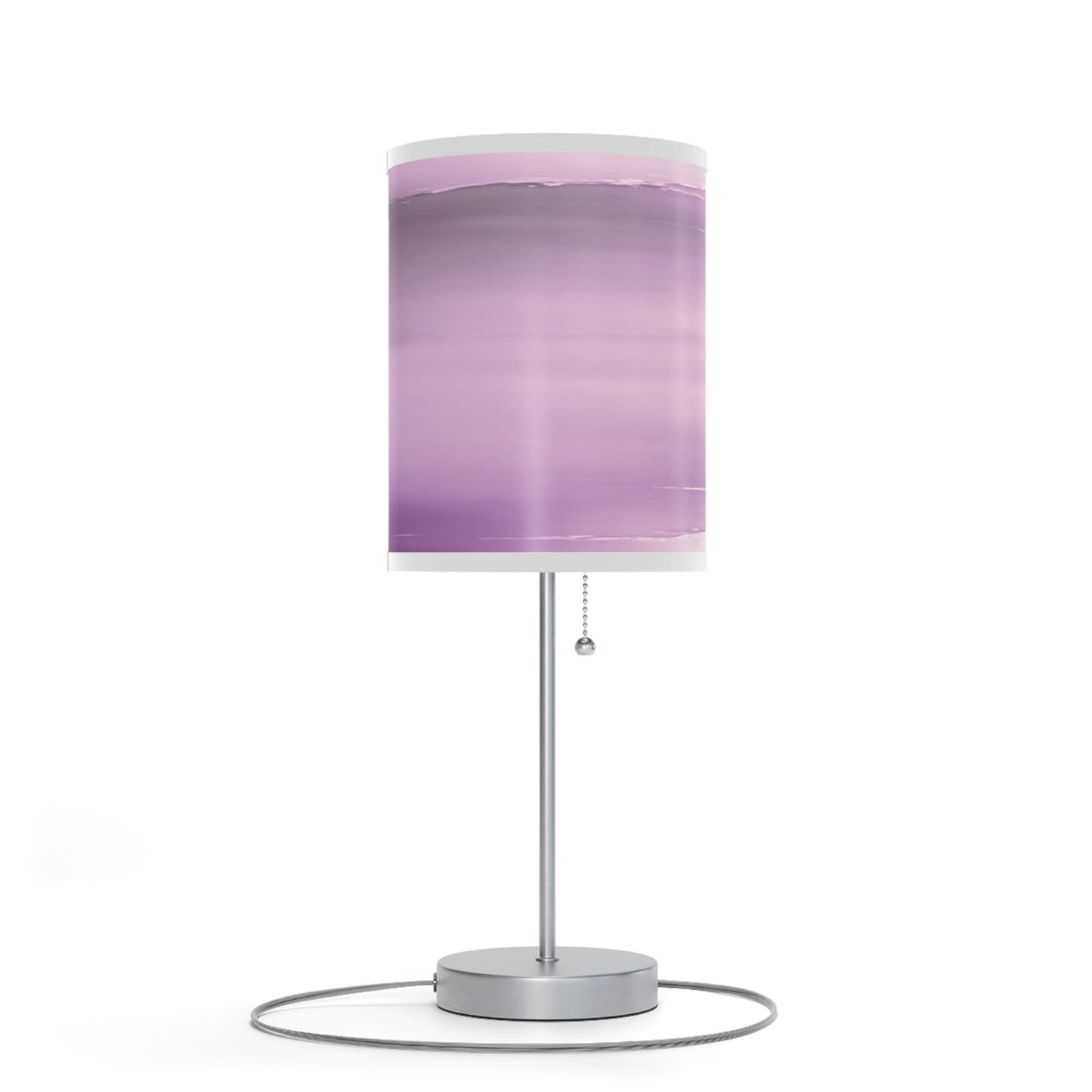 Dark Pink Sea Amethyst Fog Table Lamp on a White or Silver Stand, US|CA plug