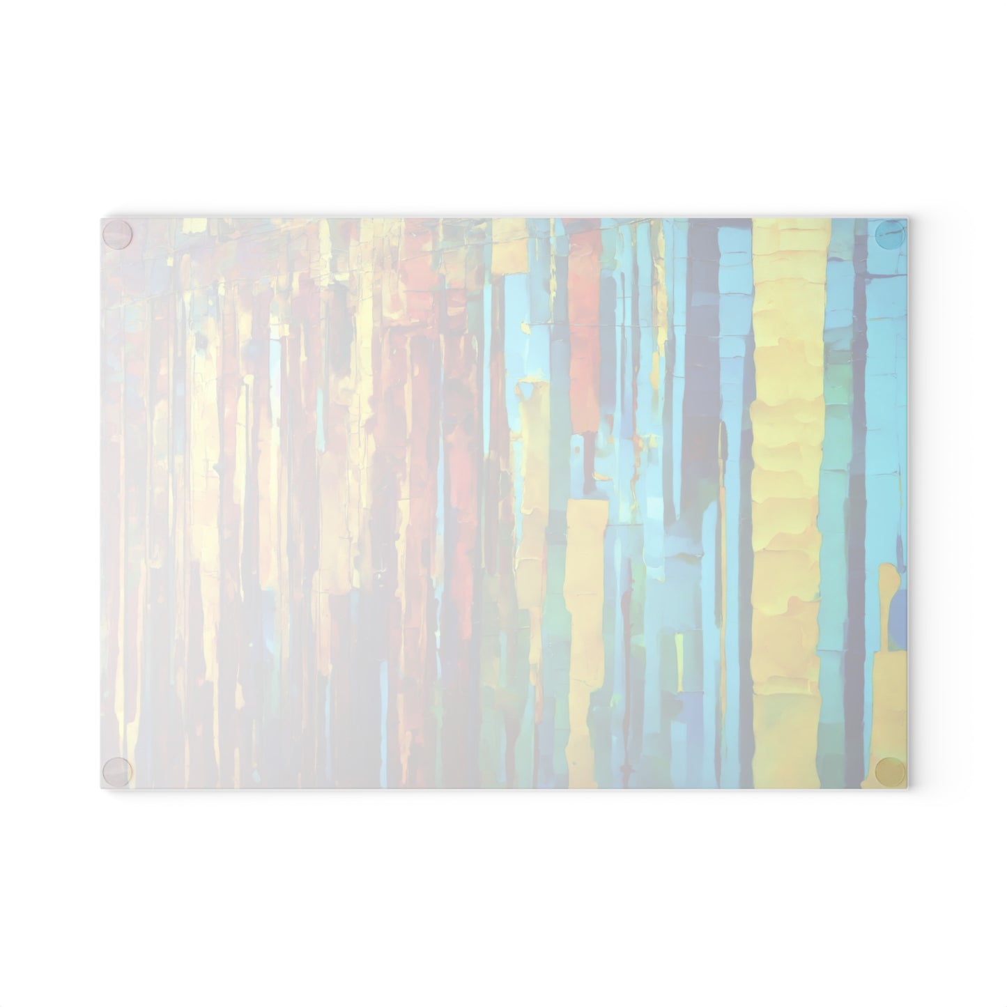 Striped Alpha 8" x 11" Glass Cutting Board