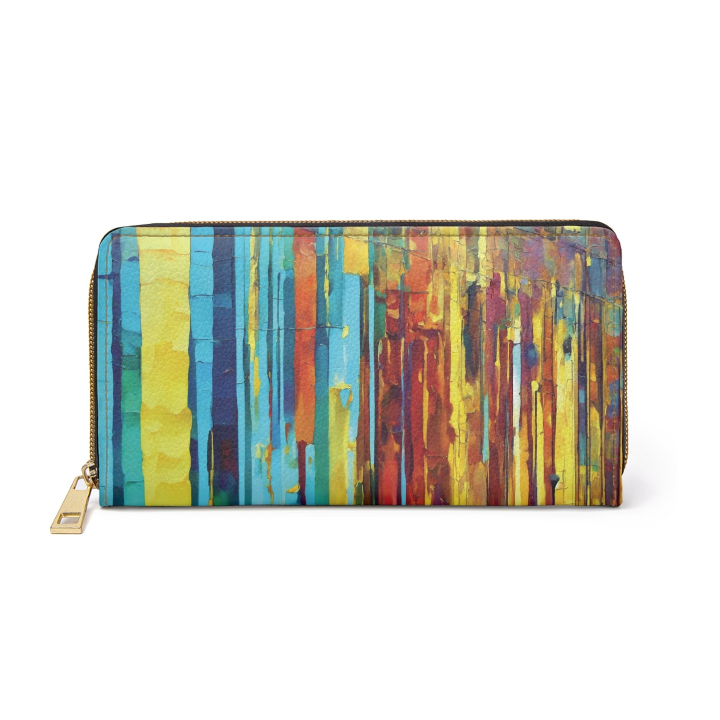Striped Alpha Elegant Abstract Zipper Wallet - Stylish & Functional Accessory for Everyday Use