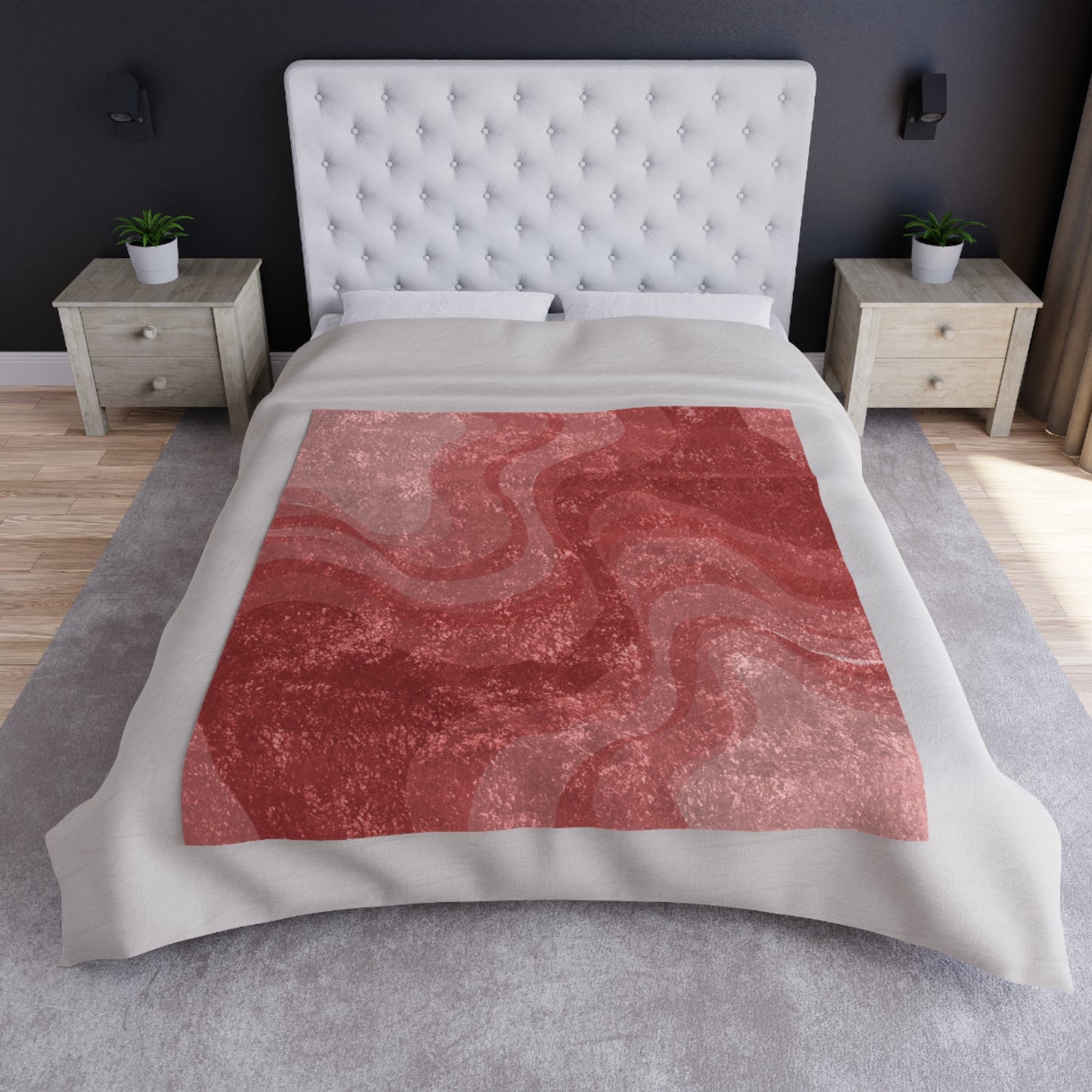 Power Red Wavey 50" x 60" Crushed Velvet Blanket