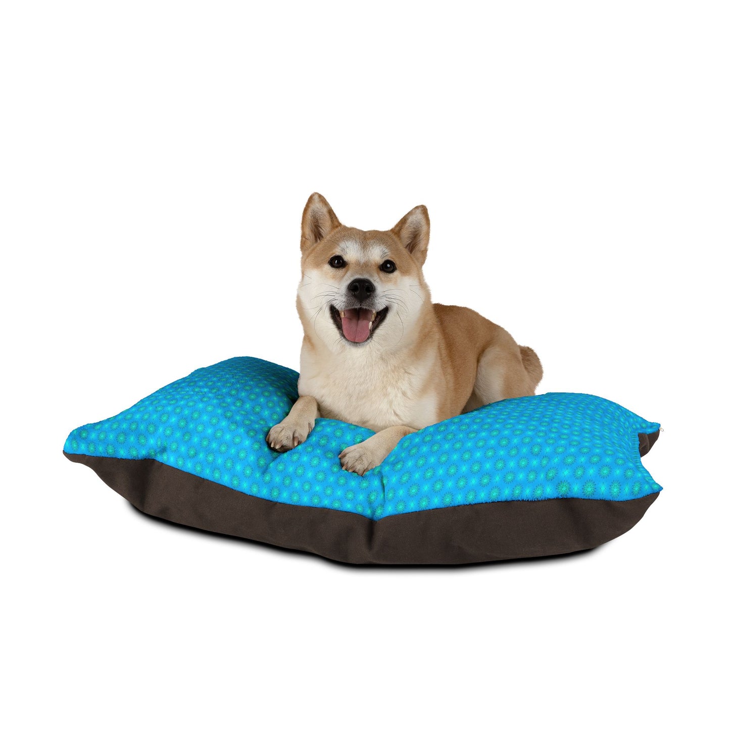 Light Blue Star-crossed Bodies Pet Bed, 40" × 30"