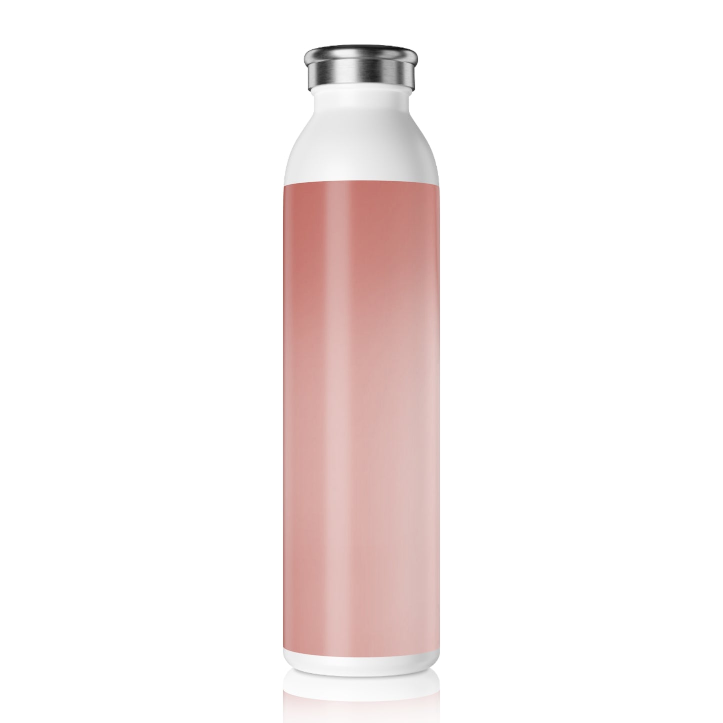 Rose Red Fade Slim Water Bottle, 20 oz White