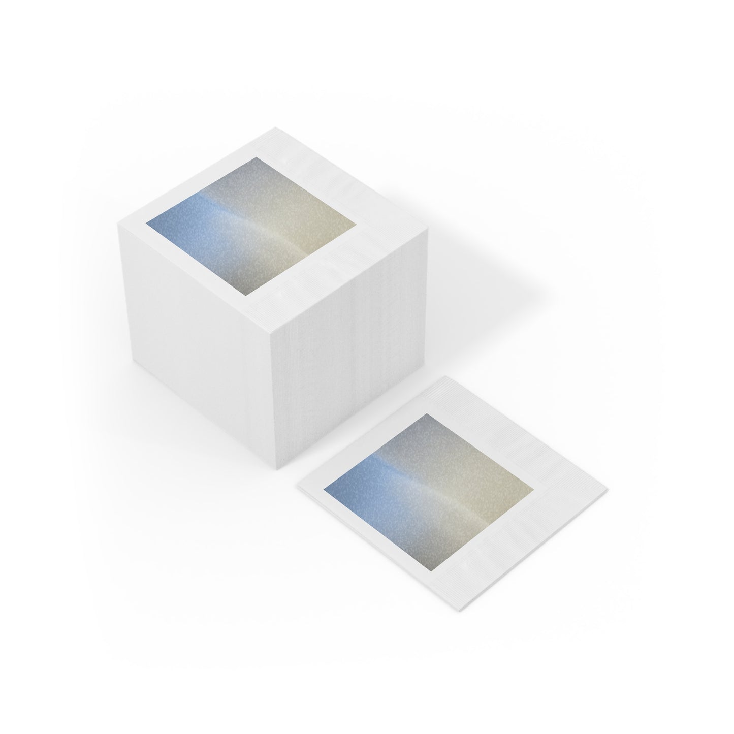 Cobalt Fade White Coined Napkins, 6.5" x 6.5"