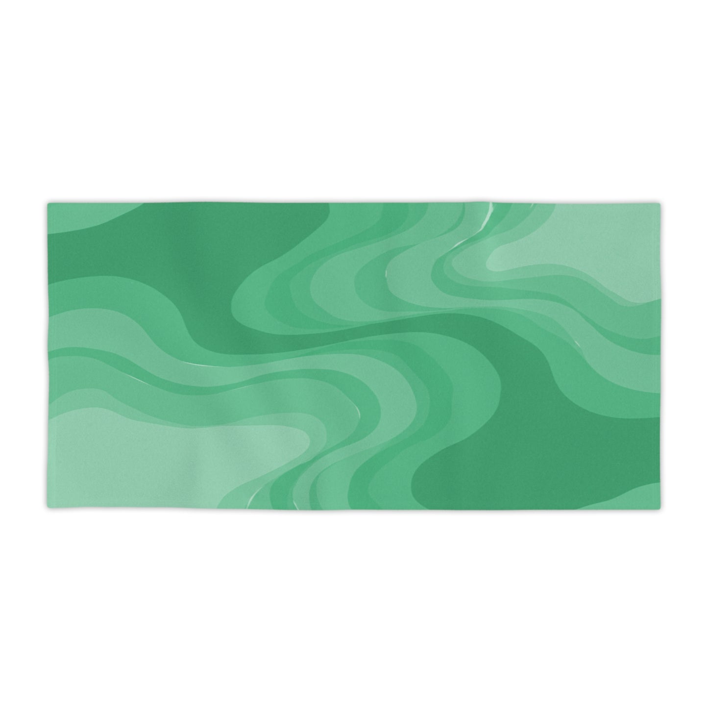 Mint Green Wavey Beach Towel, 30" x 60"