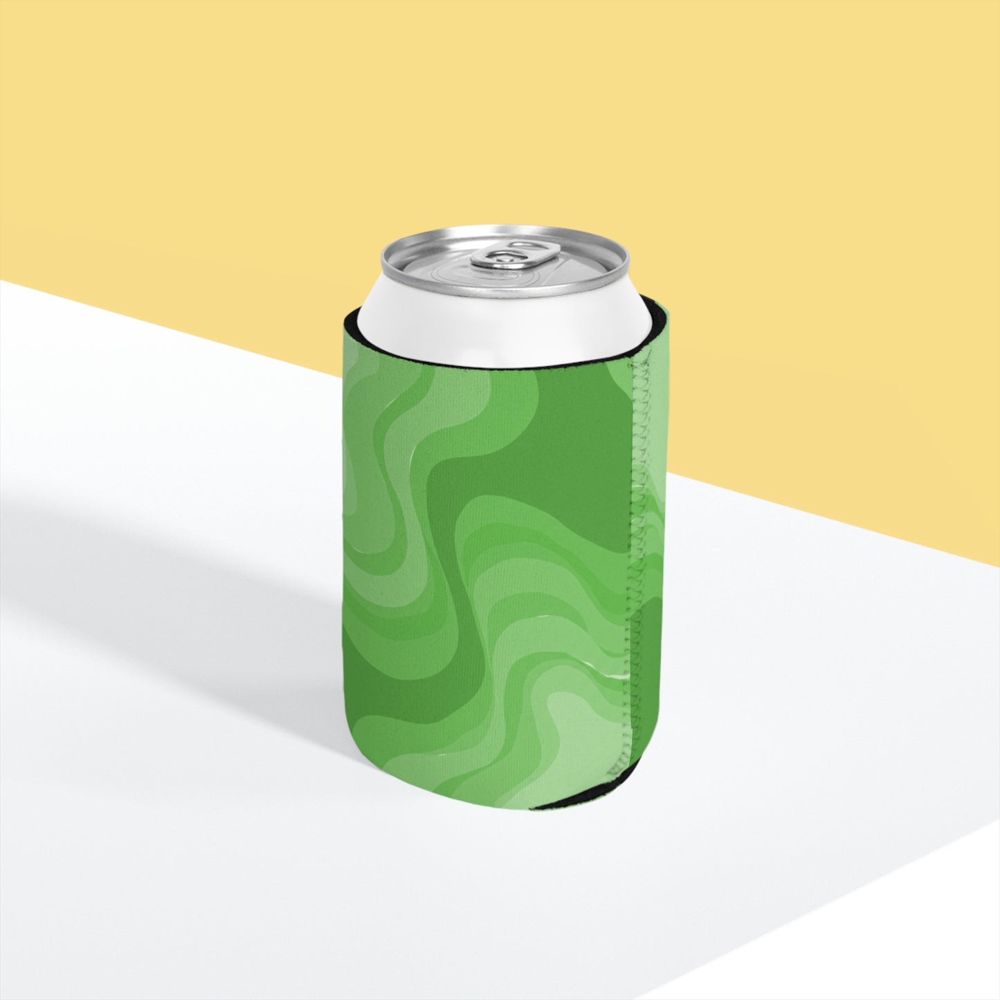 Greenie Meanie Wavey 12 oz Can Cooler Sleeve