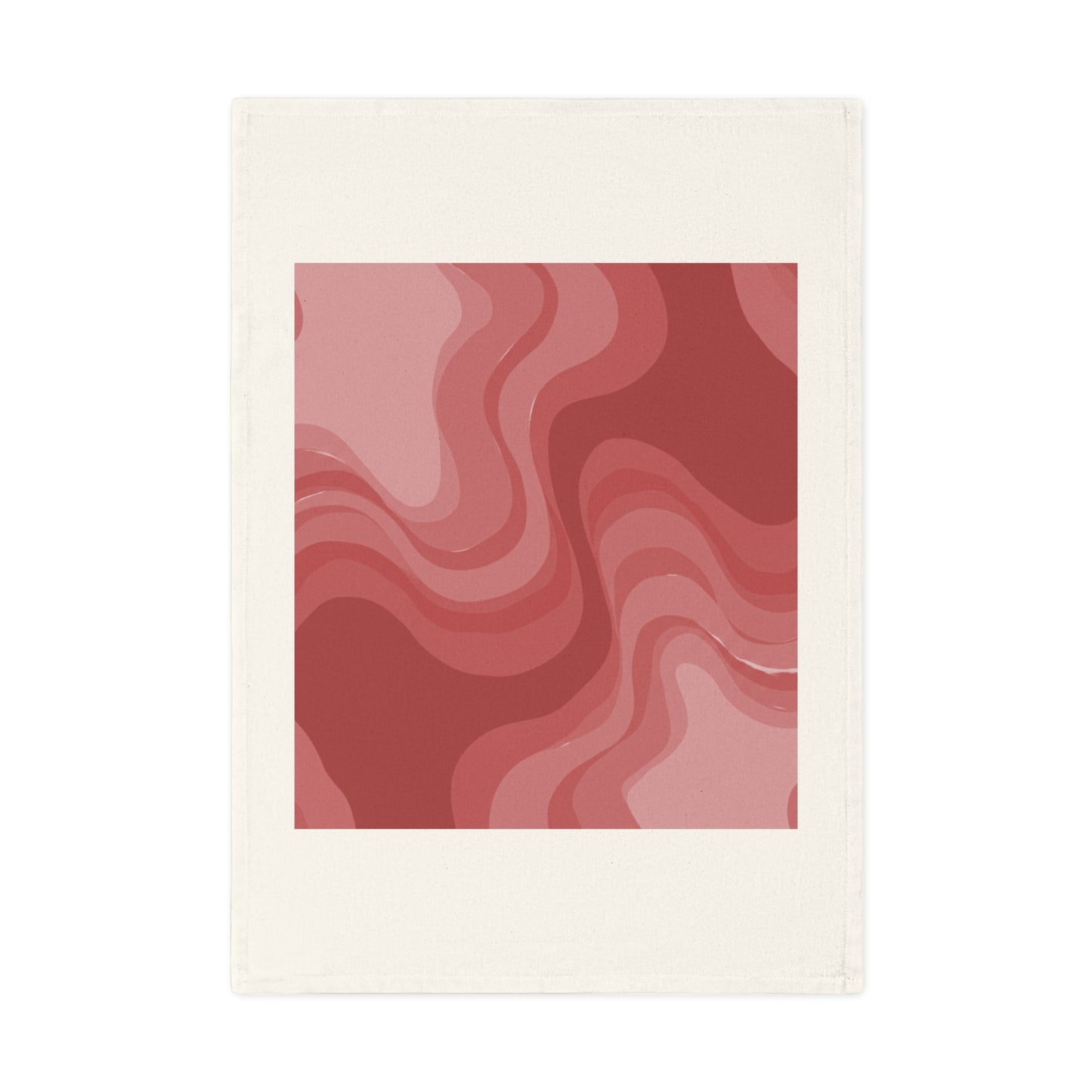 Power Red Wavey 19.6" x 27.5" Cotton Tea Towel