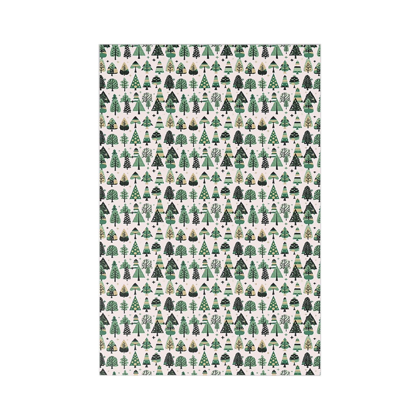 Mini Vintage Green Trees Postcards (7 pcs)