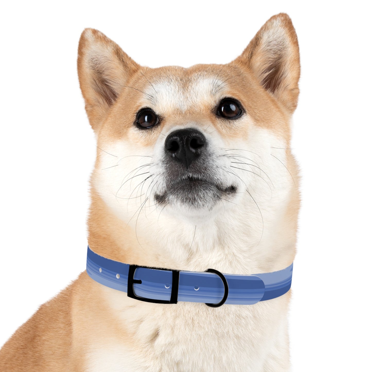 Deep Blue Wavey Extra Large Dog Collar