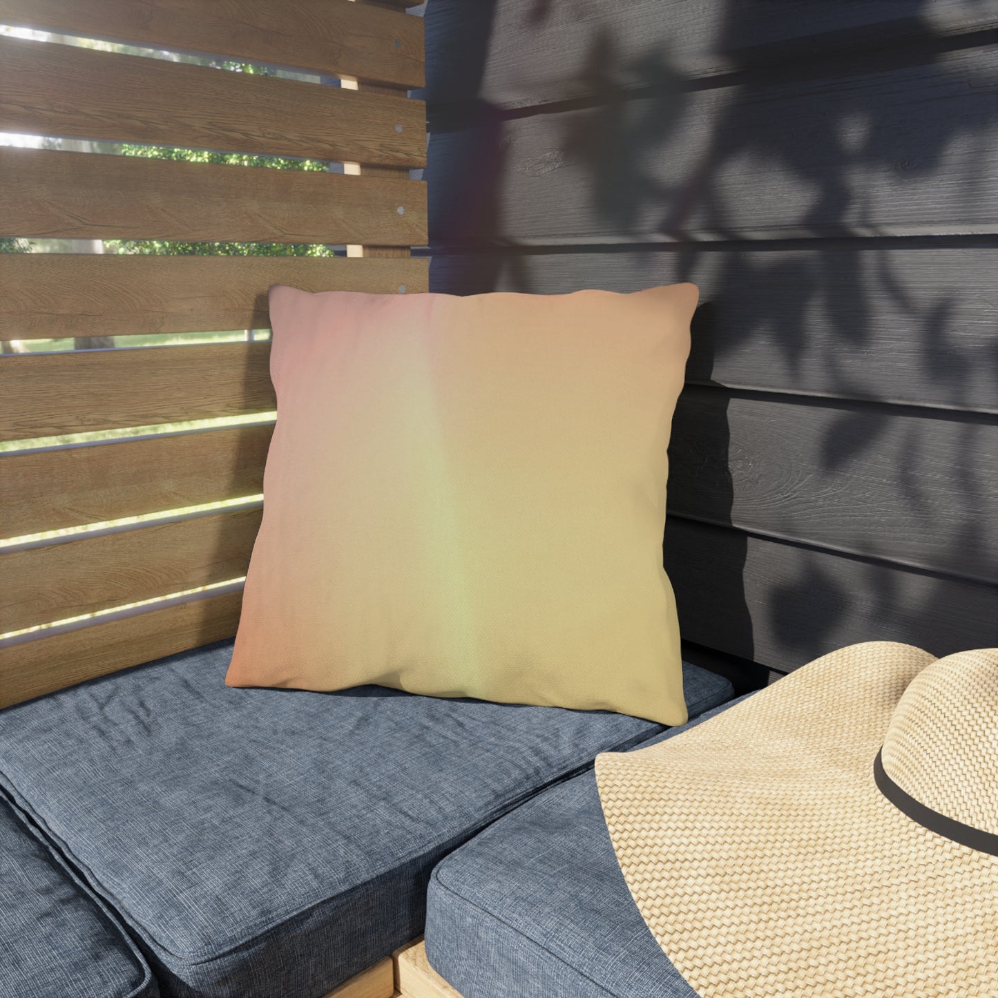 Hot Peach Fade 16" x 16" Outdoor Pillow