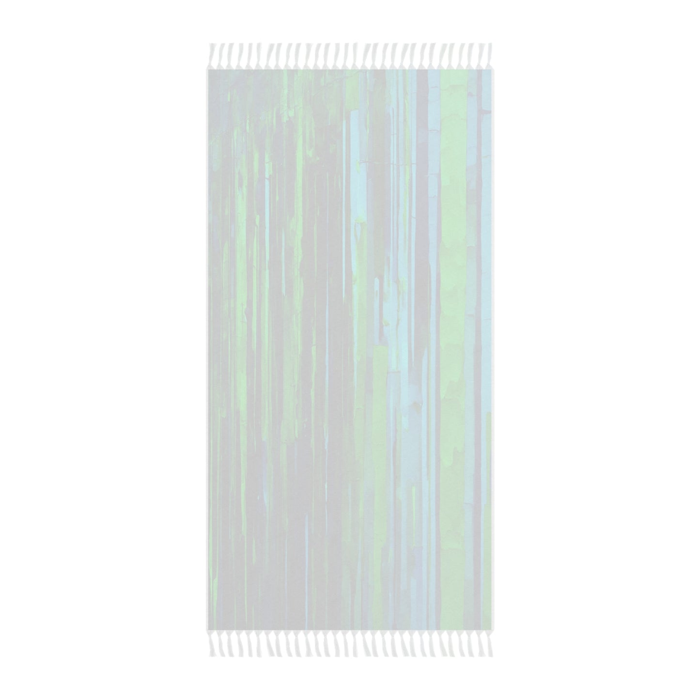 Striped Blue Green 38" × 81" Boho Beach Cloth