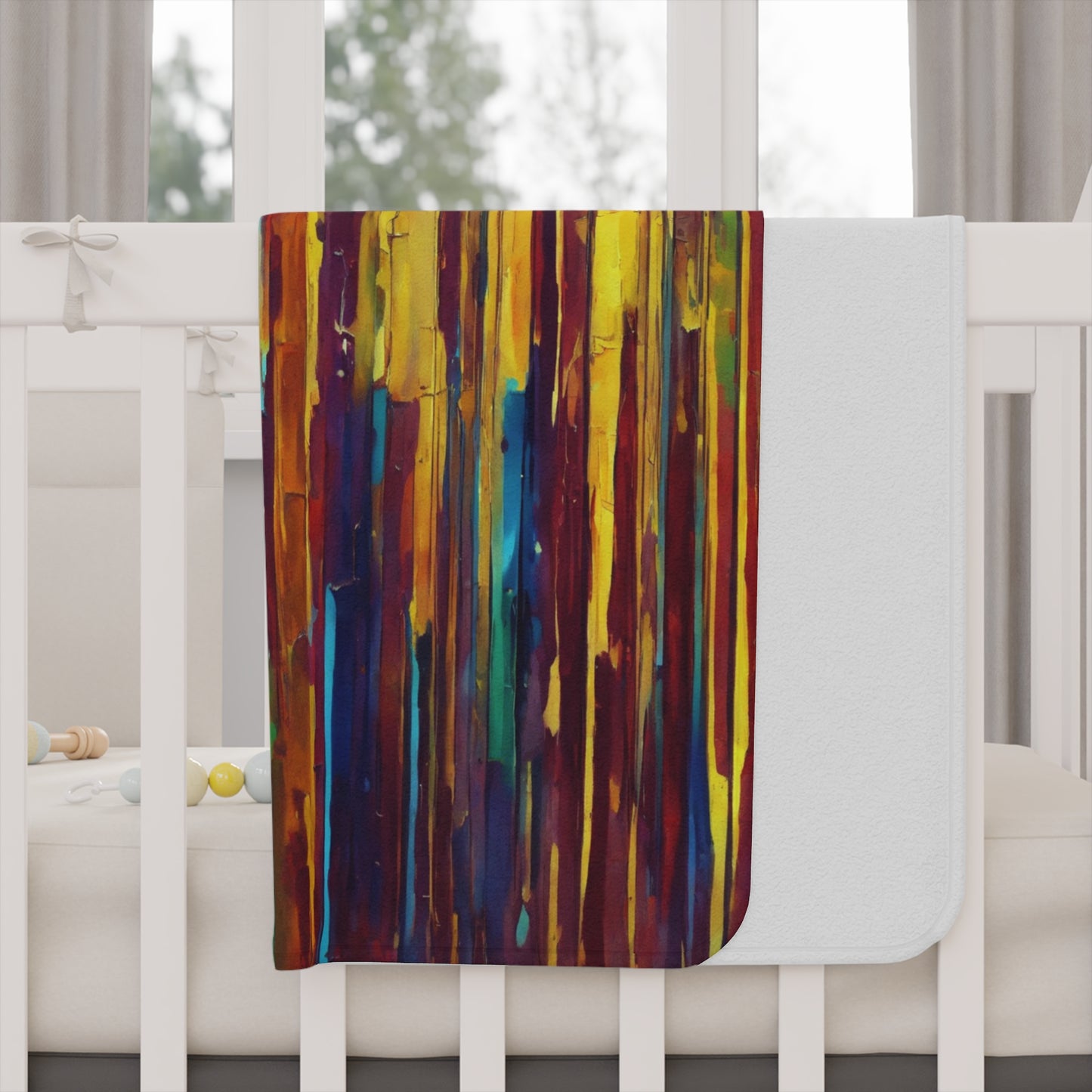 Striped Alpha Toddler Blanket, 30" x 40"