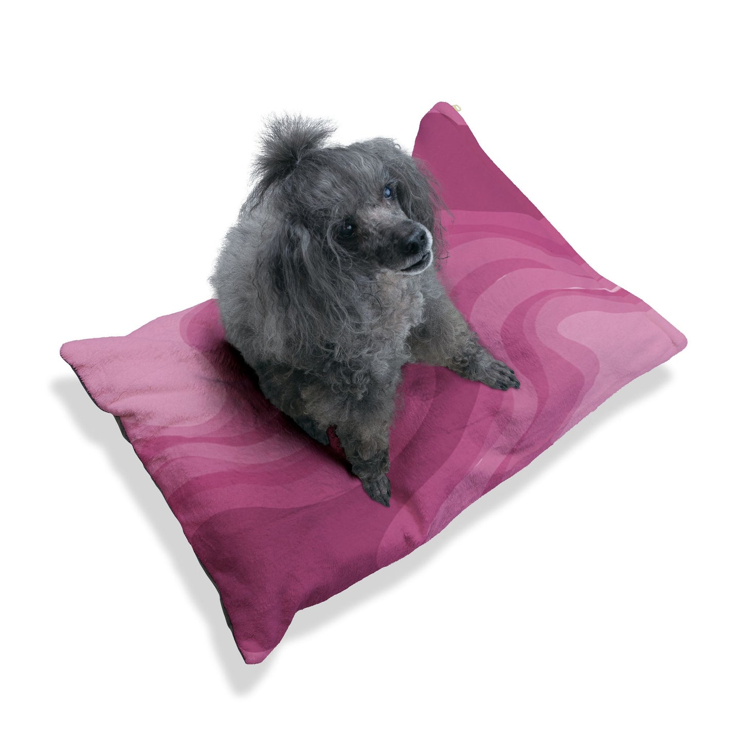 Pinky Mauve Wavey 28" × 18" Pet Bed