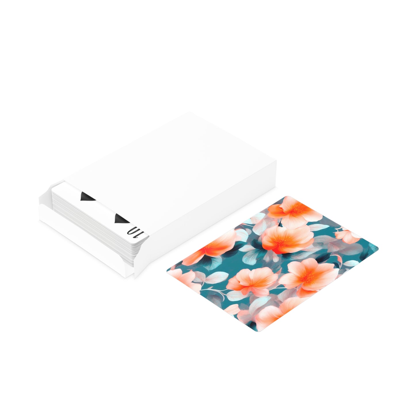 Orange Blossom Floral Bunch Poker Cards