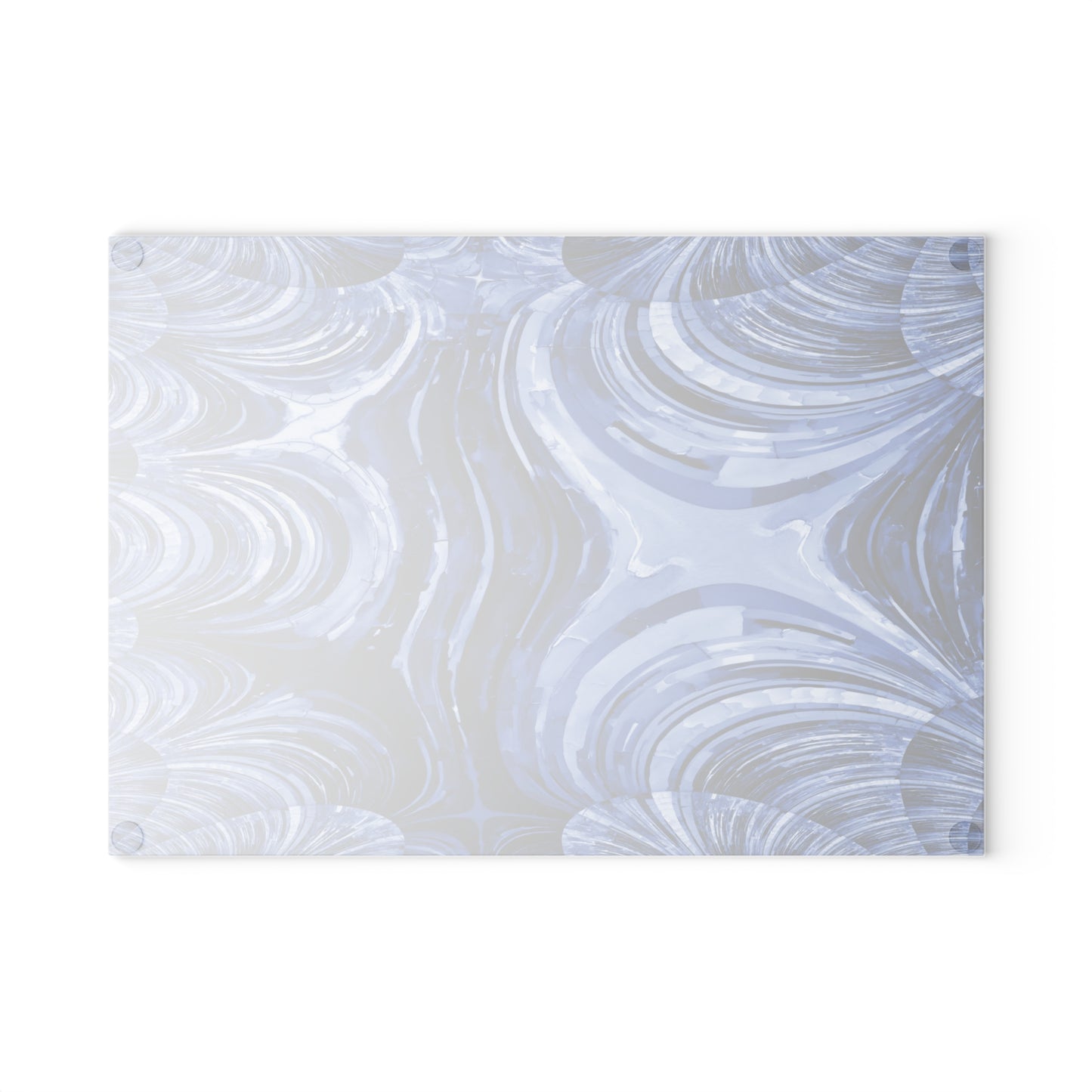 Uzi Spiral Deep Blue Pastel 8" x 11" Glass Cutting Board