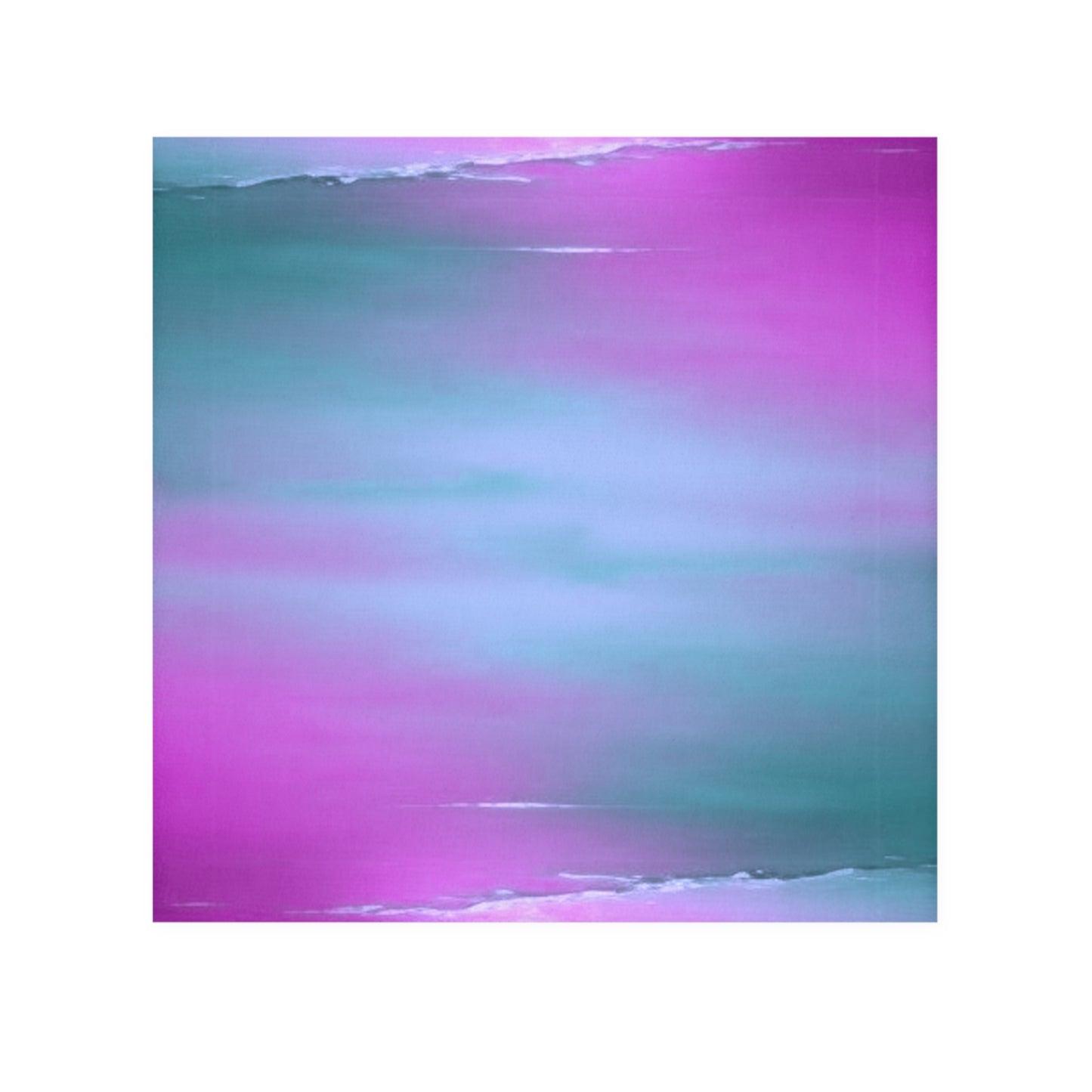 Dark Blue Green Sea Purple Fog Face Towel, 13" x 13"