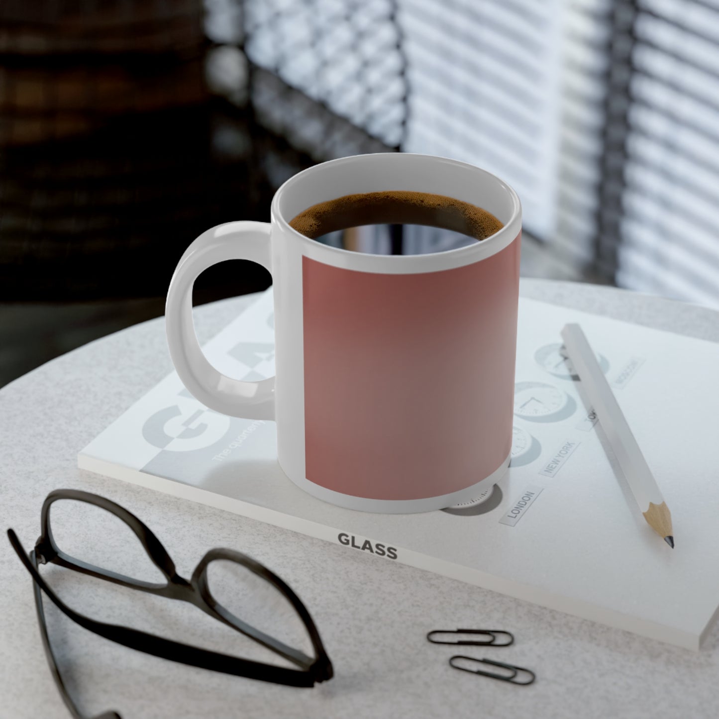 Rose Red Fade 20 oz White Glossy Jumbo Mug
