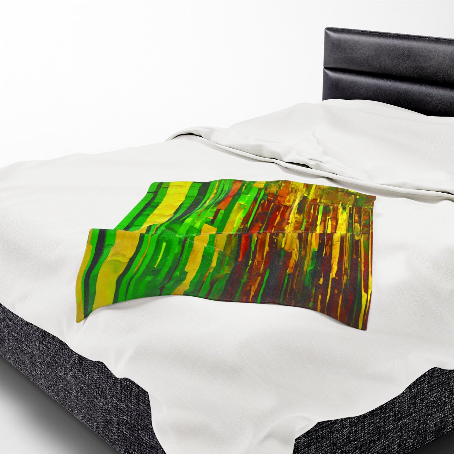 Striped Beta Velveteen Plush Blanket, 30" x 40"