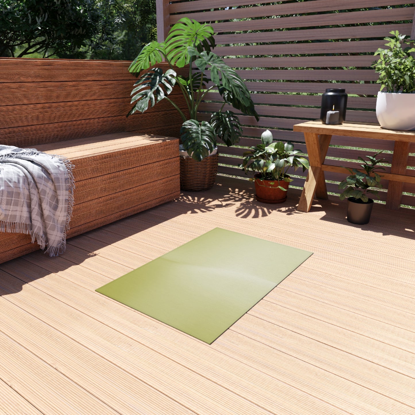 Lemon Fade Outdoor Rug, 24" x 36"