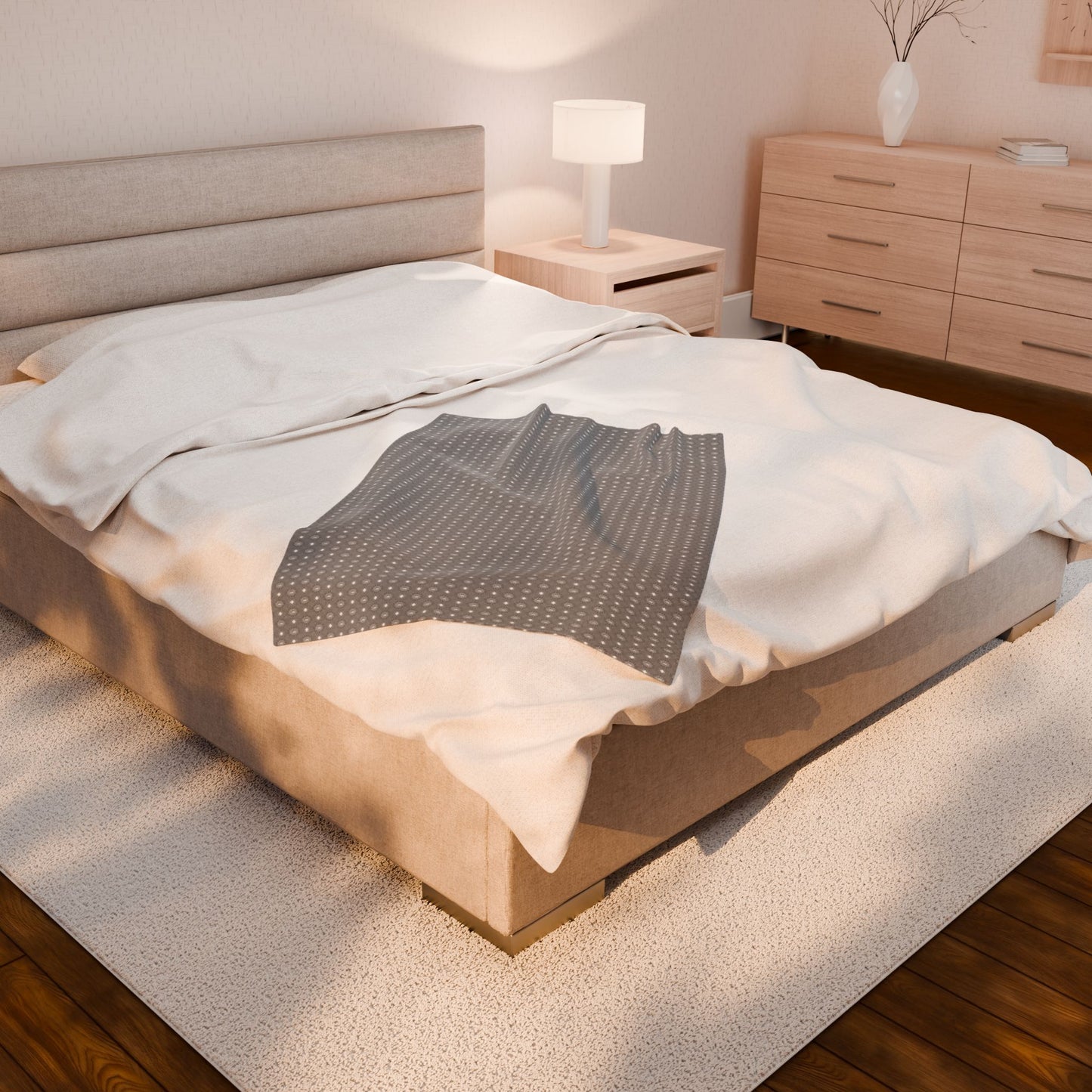 Desaturated Star-crossed Bodies Velveteen Plush Blanket, 30" x 40"