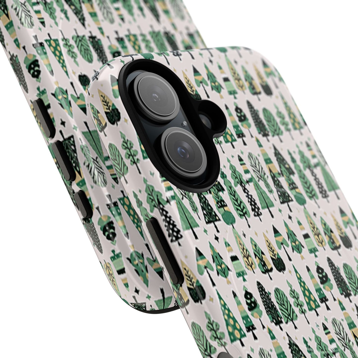 Mini Vintage Green Trees Iphone 16 Tough Magnetic Cases